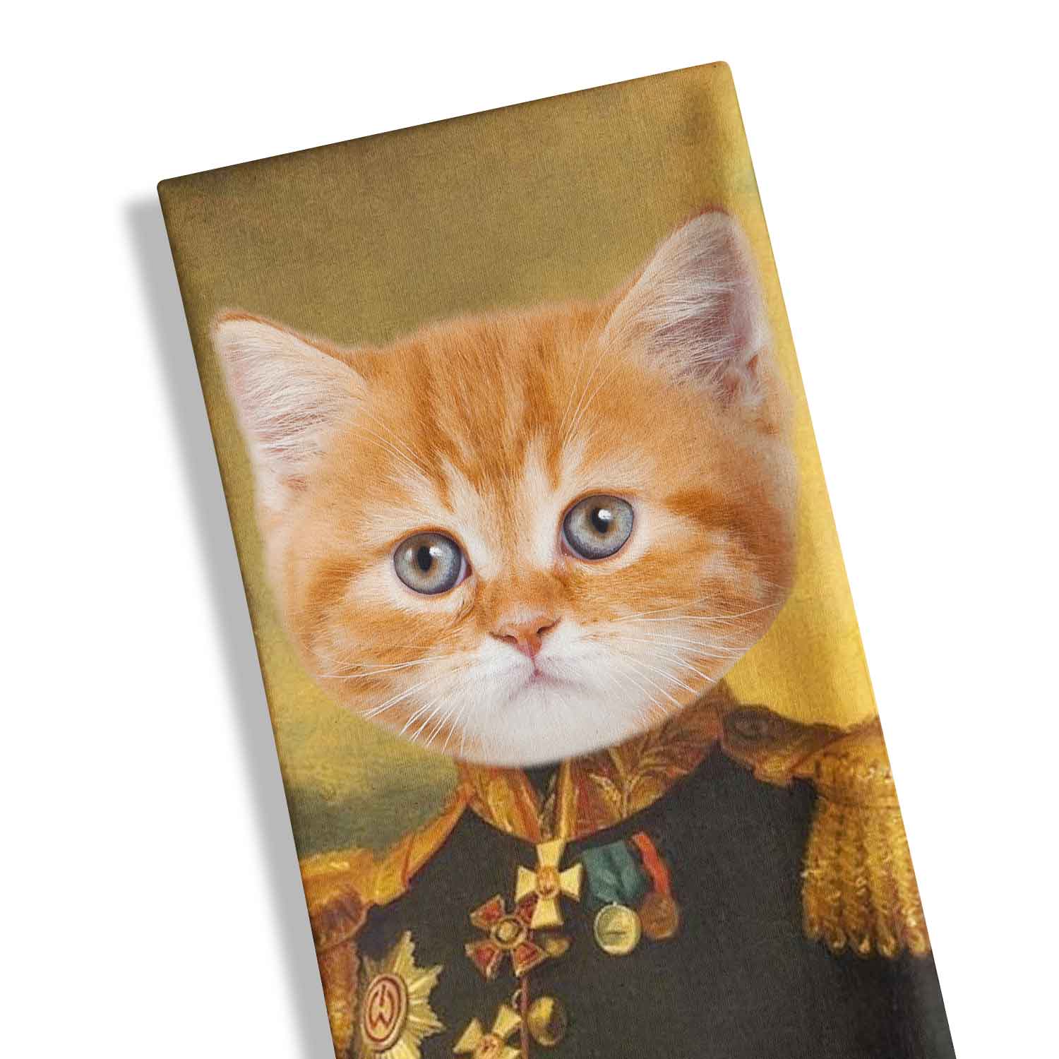 Cat General Personalised Tea Towel