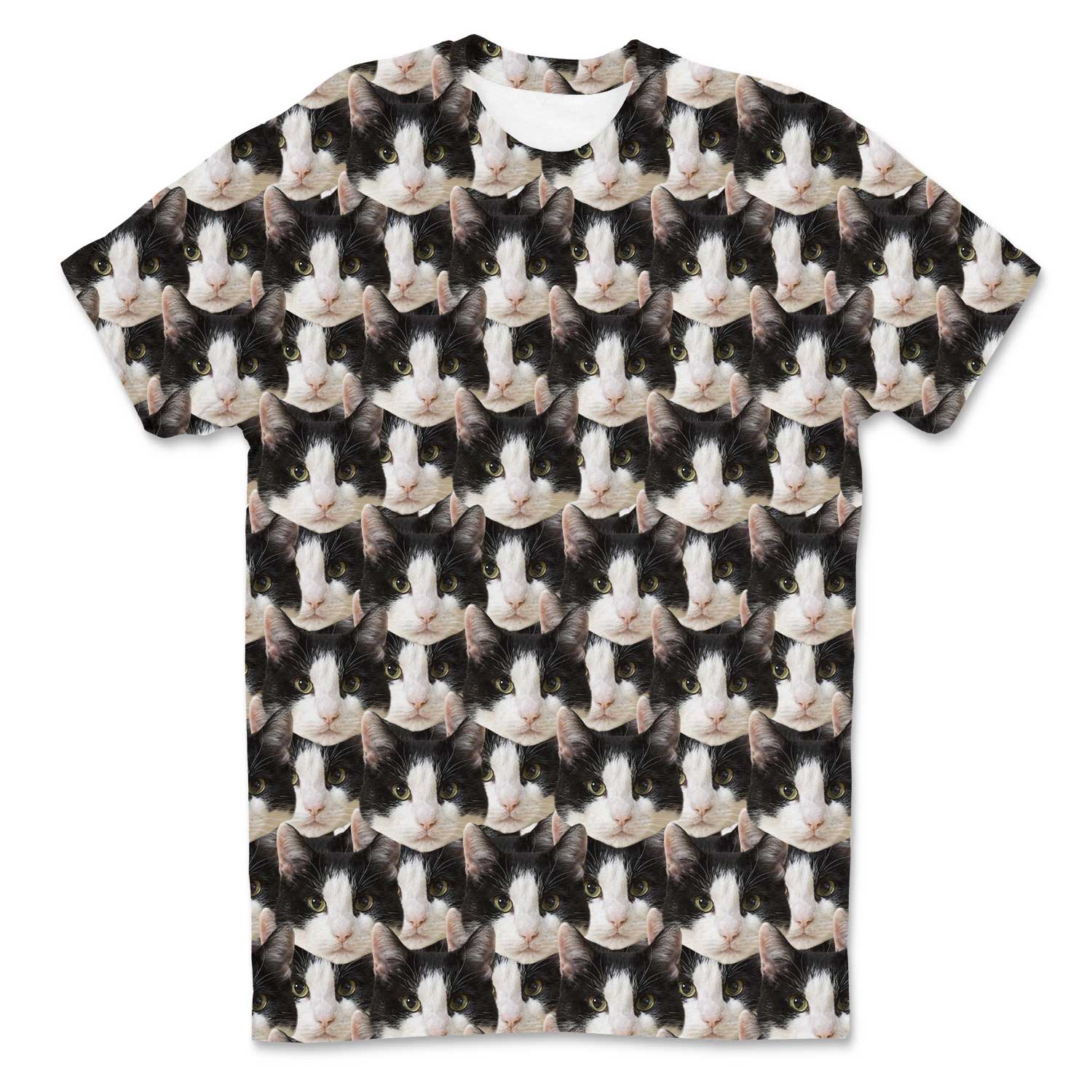 Your Cat Face Mash Personalised Unisex T-Shirt