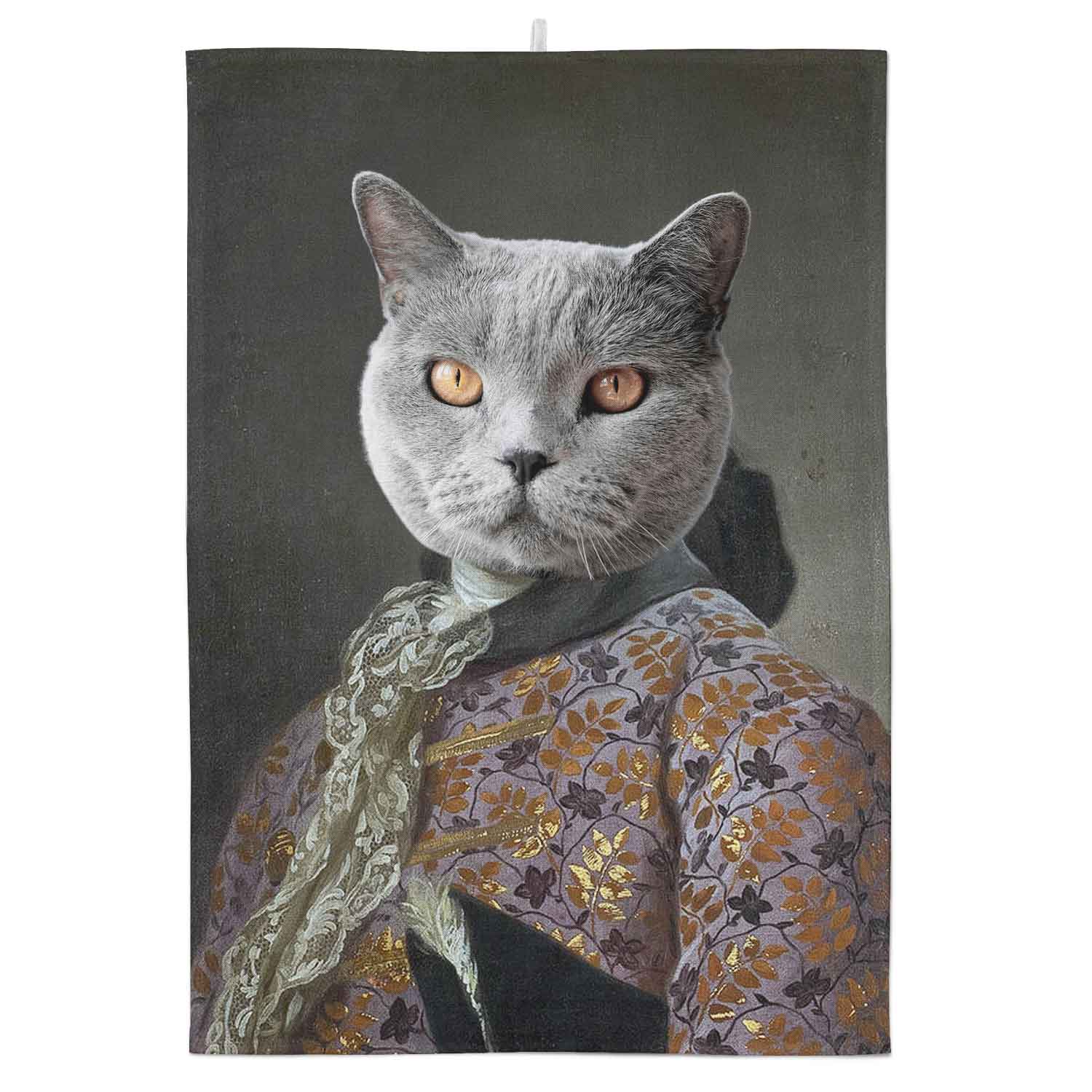Cat Master Personalised Tea Towel