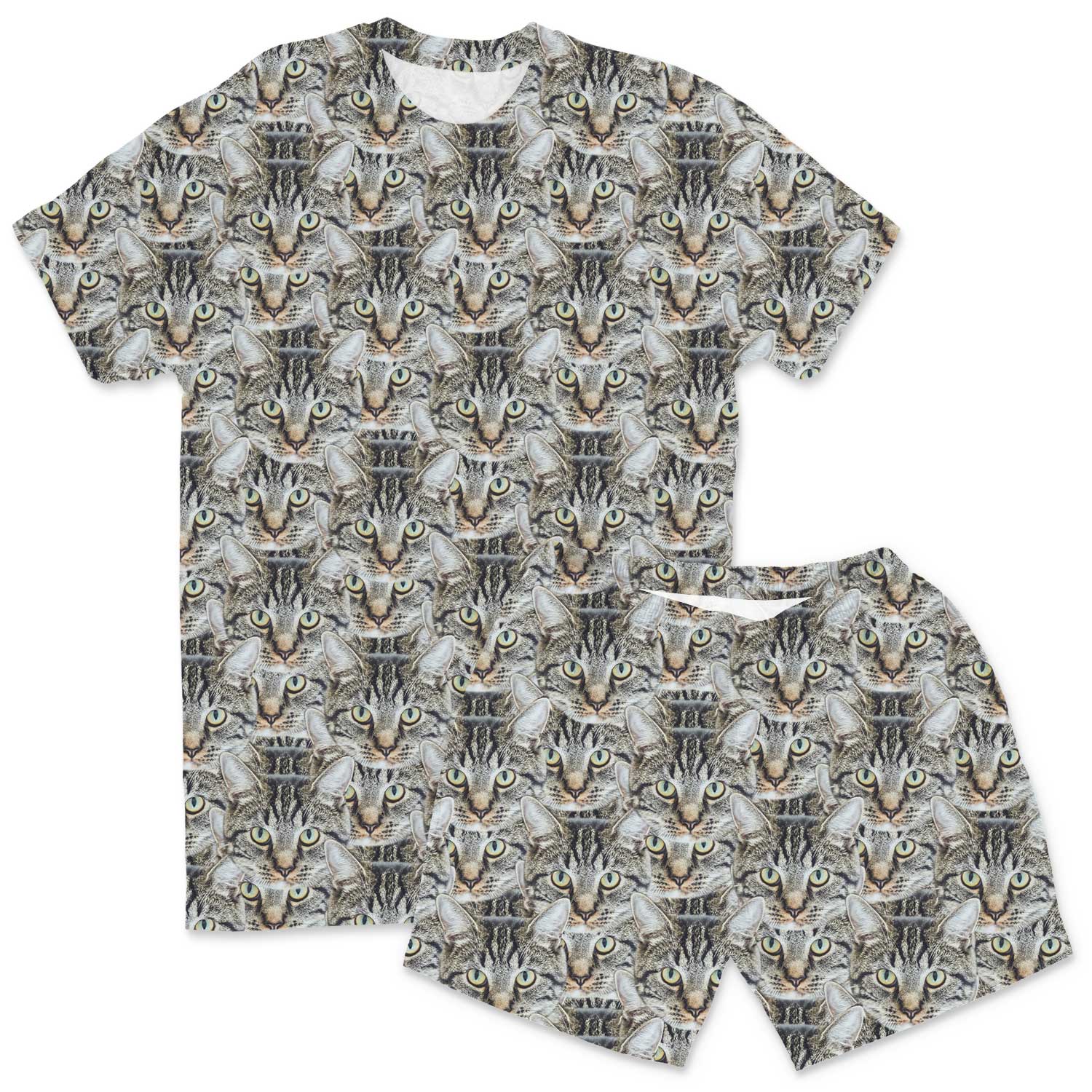Men's Cat Mash Pyjamas - Shorts Set