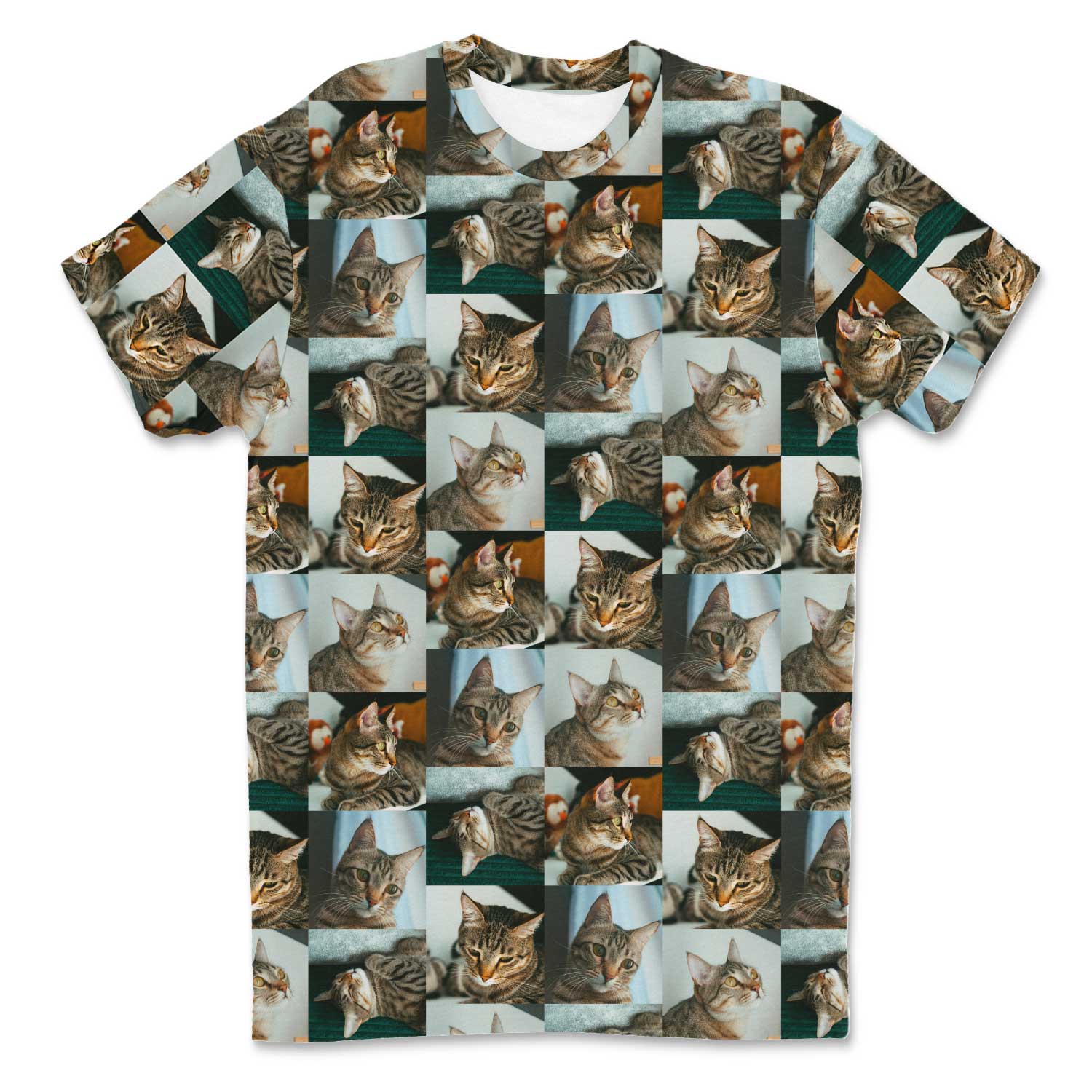 Cat Photo Collage Custom T-Shirt