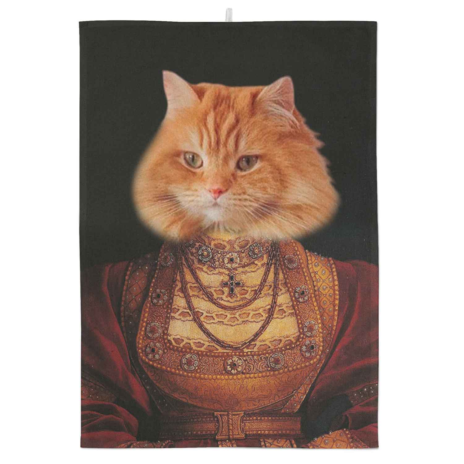 Cat Royal Highness Personalised Tea Towel