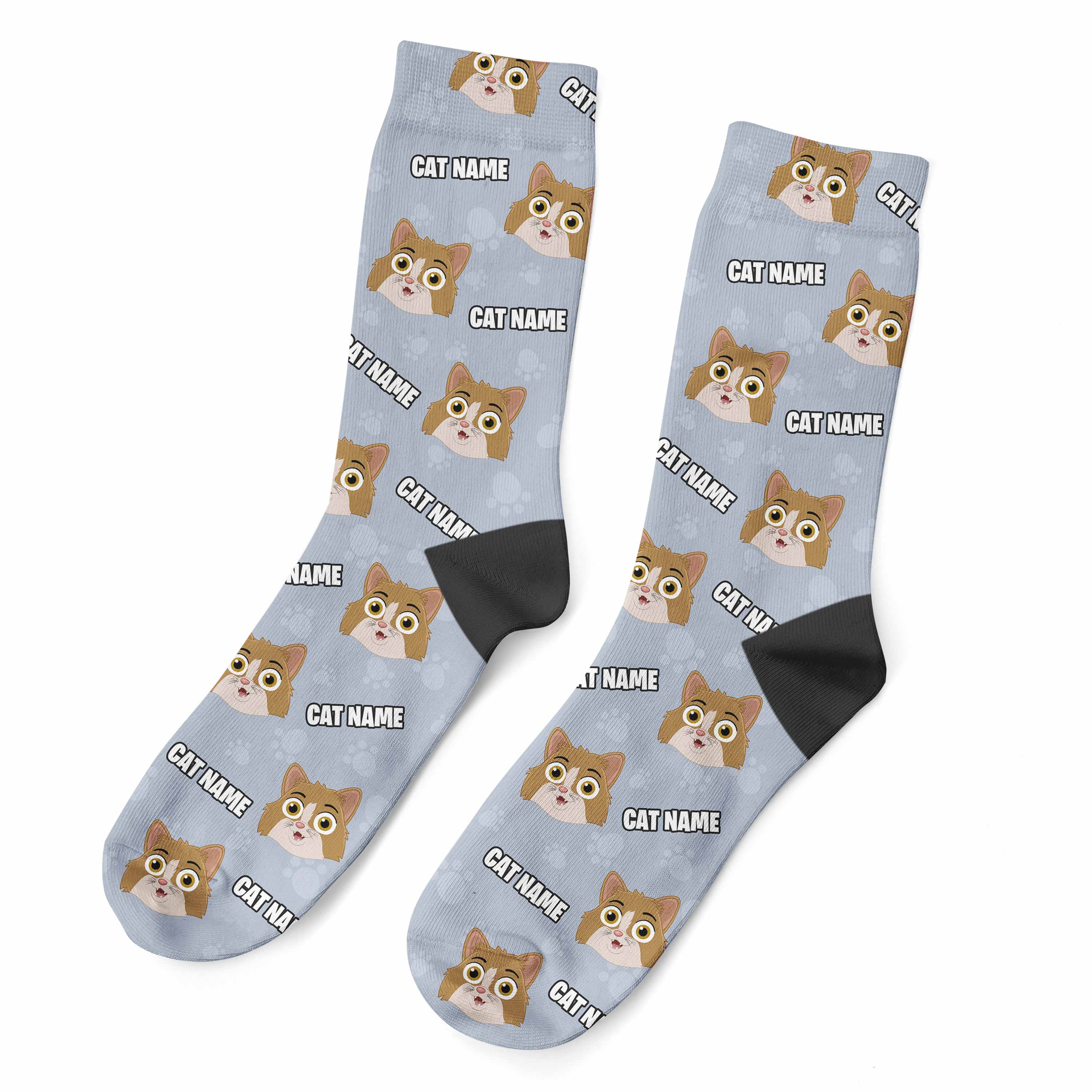 Your Cartoon Cat Personalised Socks
