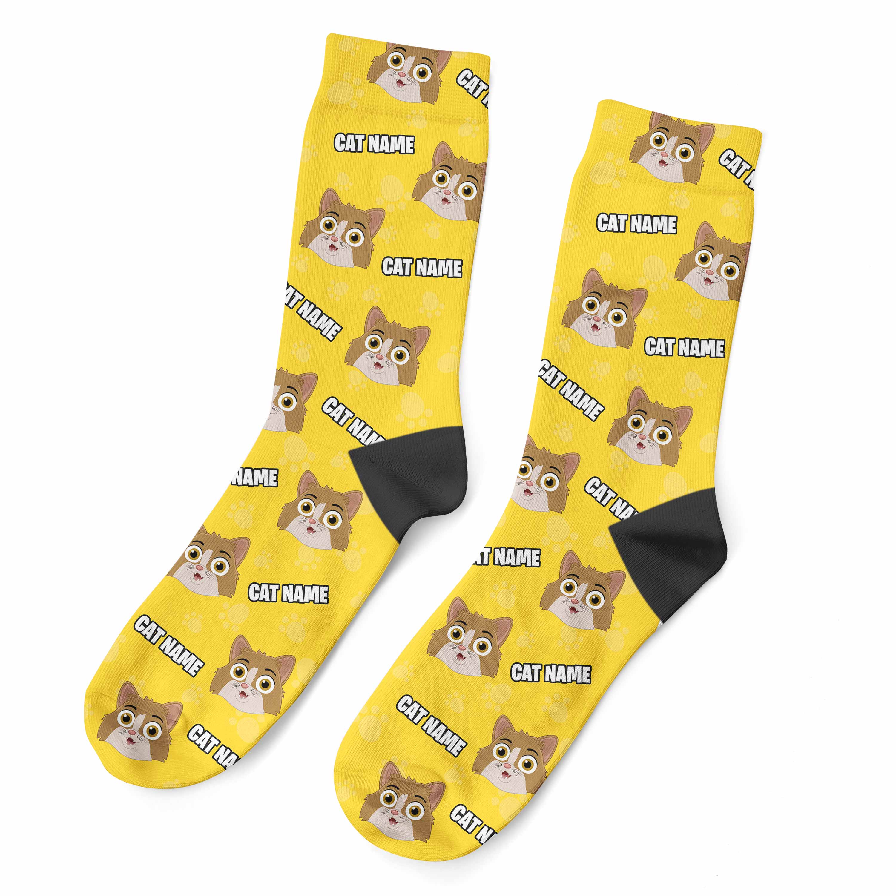 Your Cartoon Cat Personalised Socks