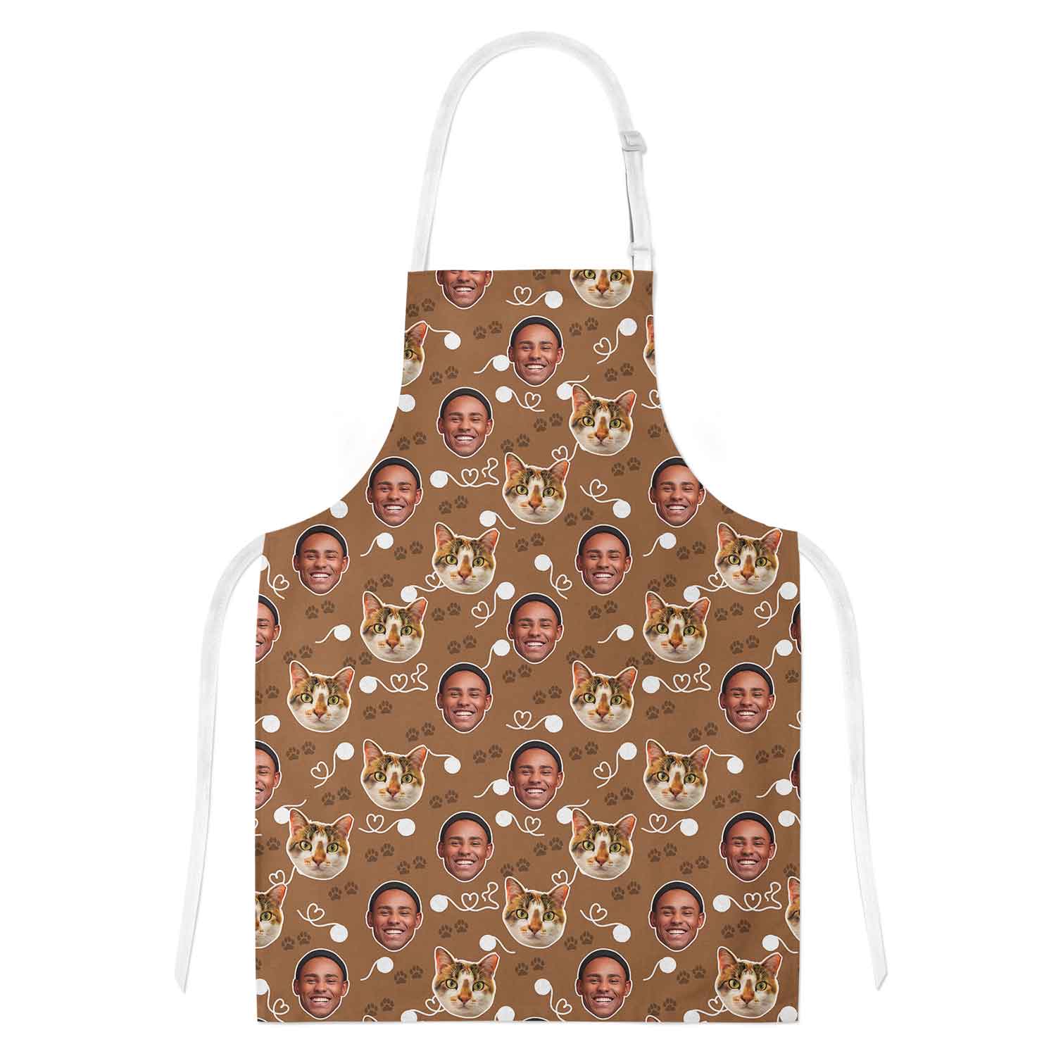 Cat & Owner Face Personalised Apron