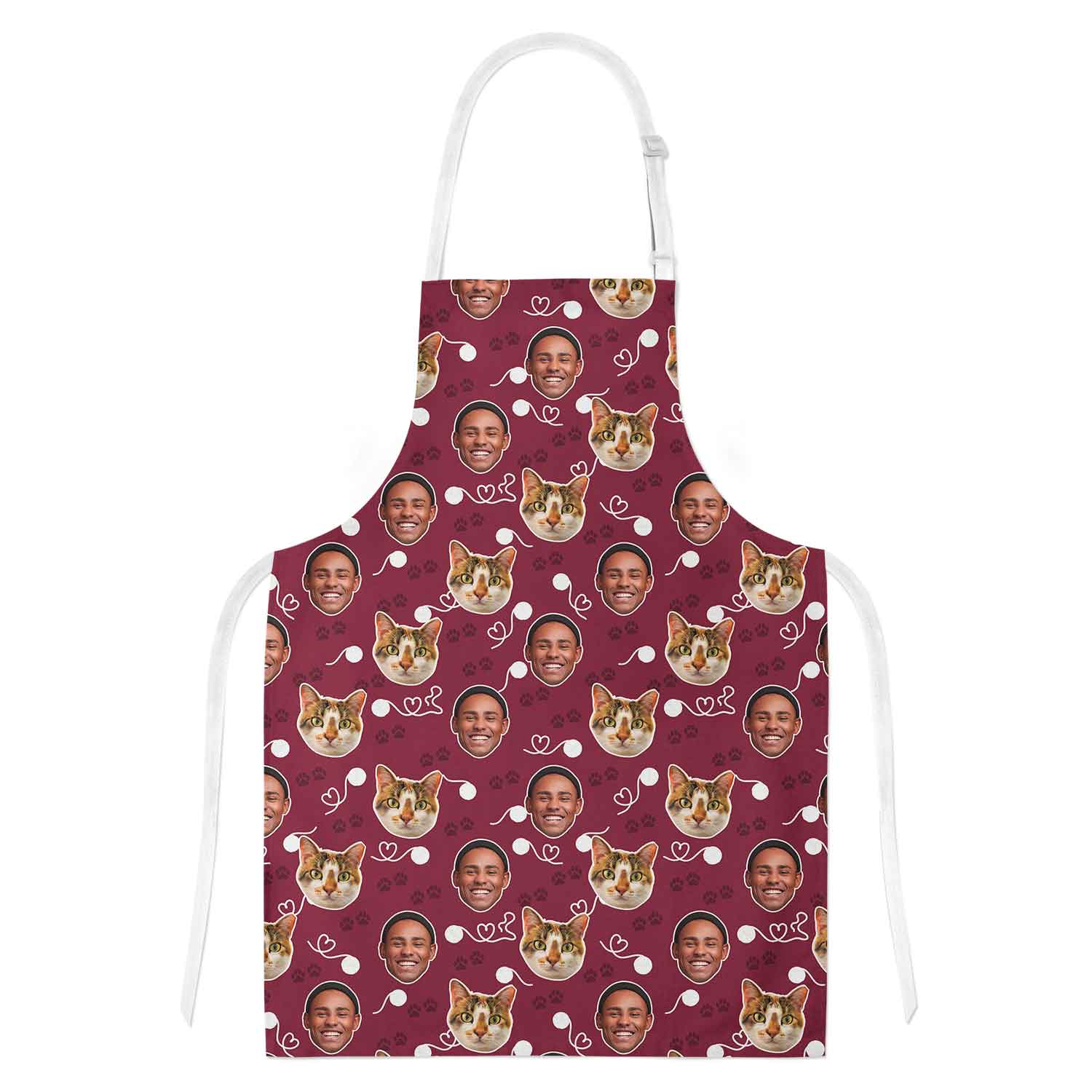 Cat & Owner Face Personalised Apron