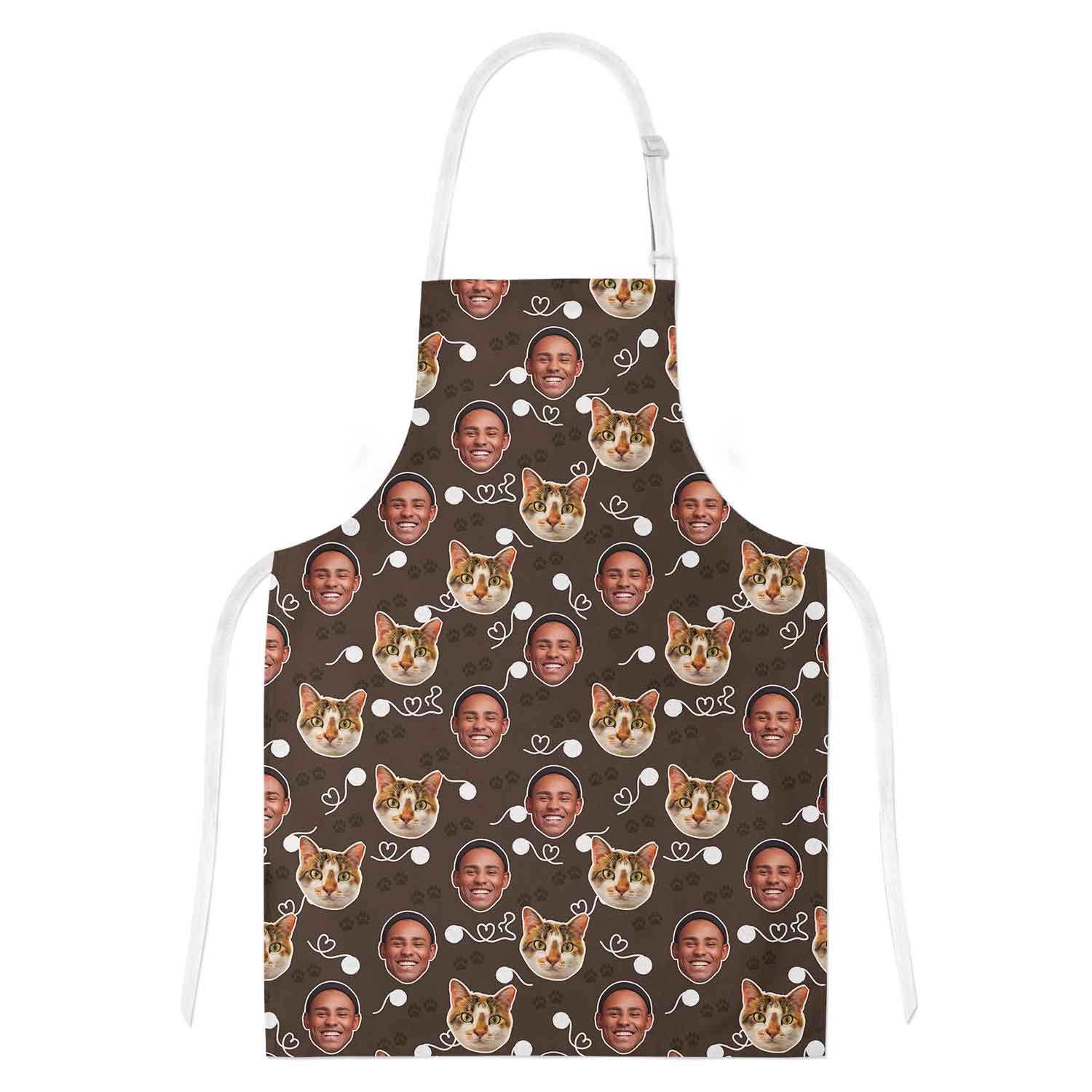 Cat & Owner Face Personalised Apron