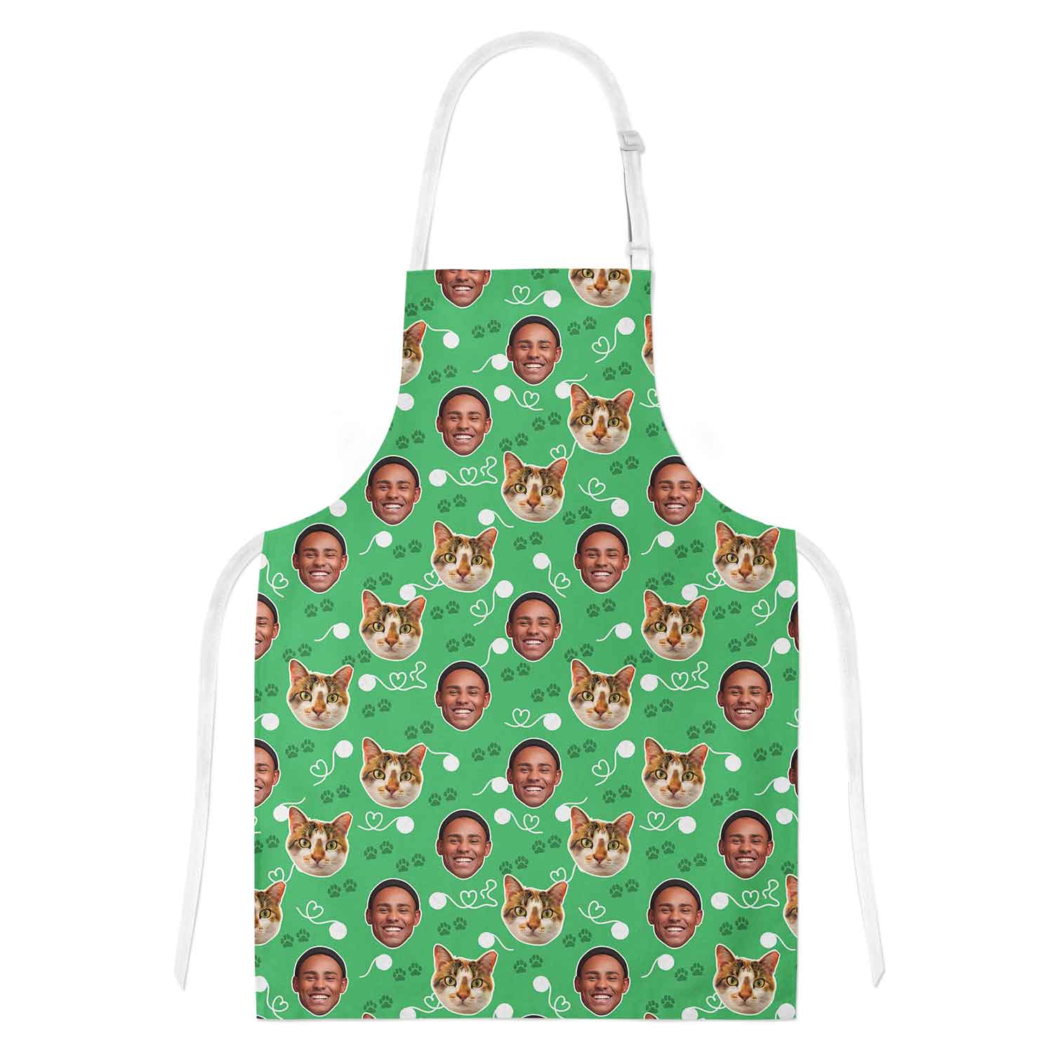 Cat & Owner Face Personalised Apron