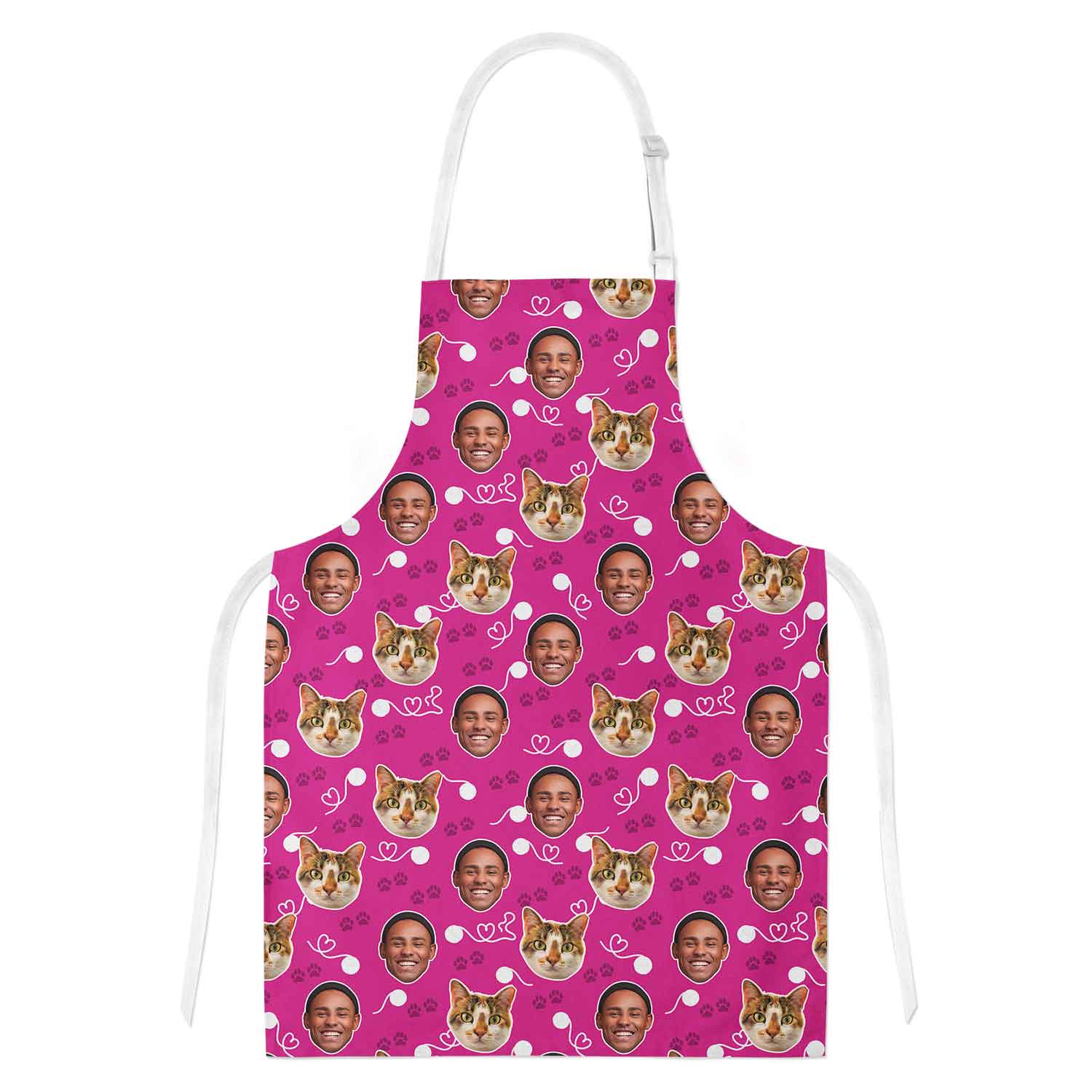 Cat & Owner Face Personalised Apron