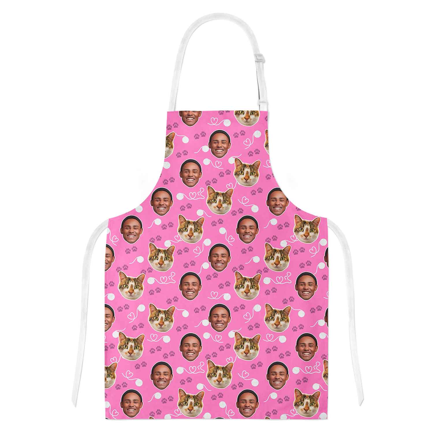 Cat & Owner Face Personalised Apron
