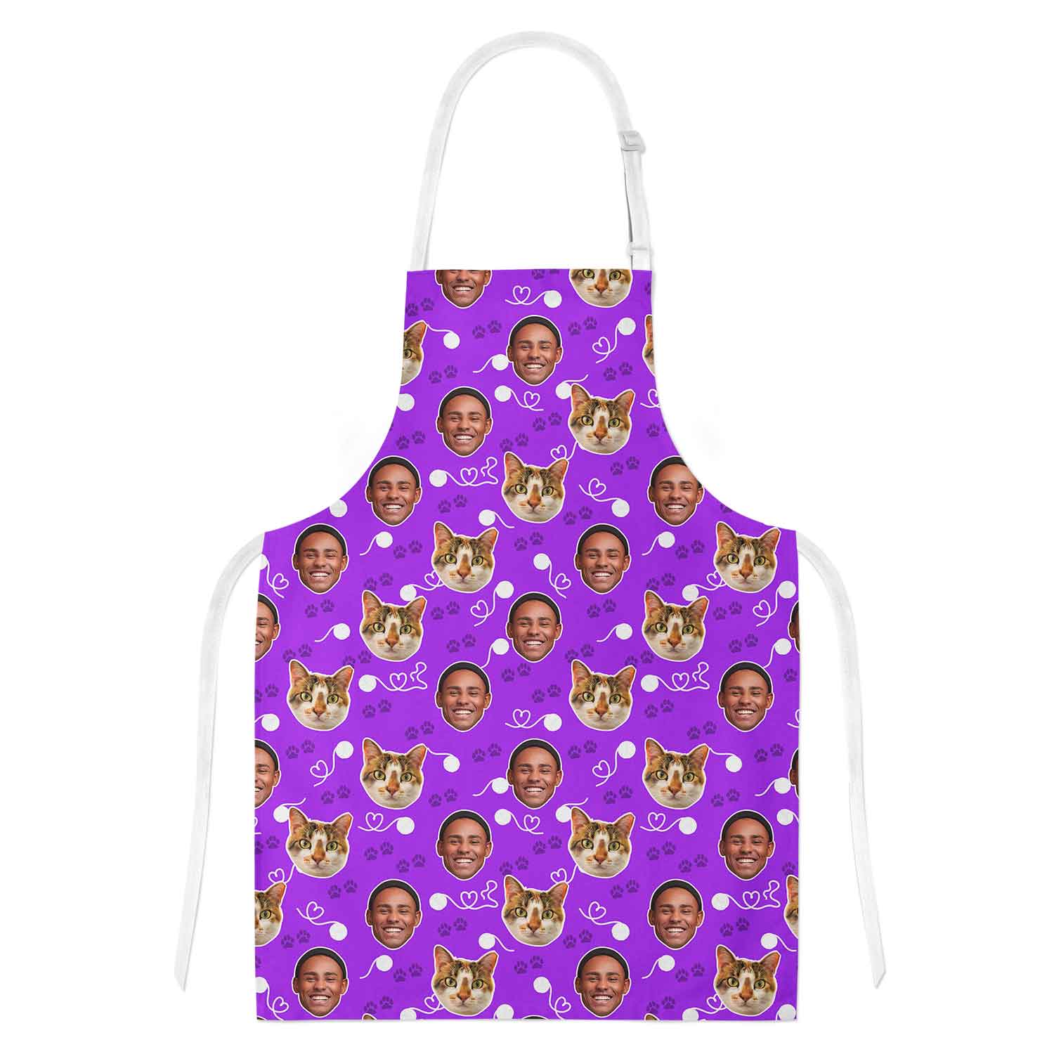 Cat & Owner Face Personalised Apron