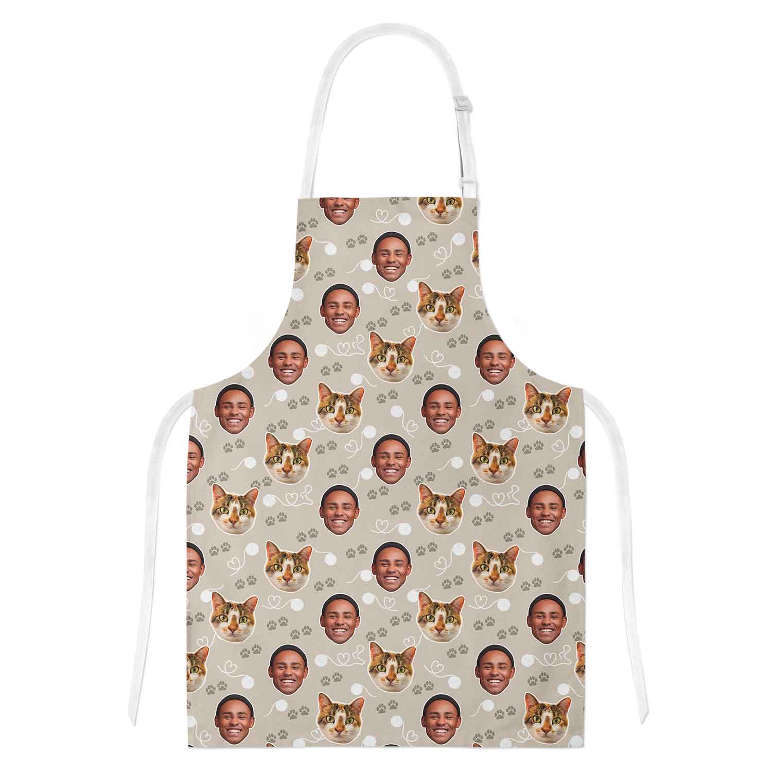 Cat & Owner Face Personalised Apron