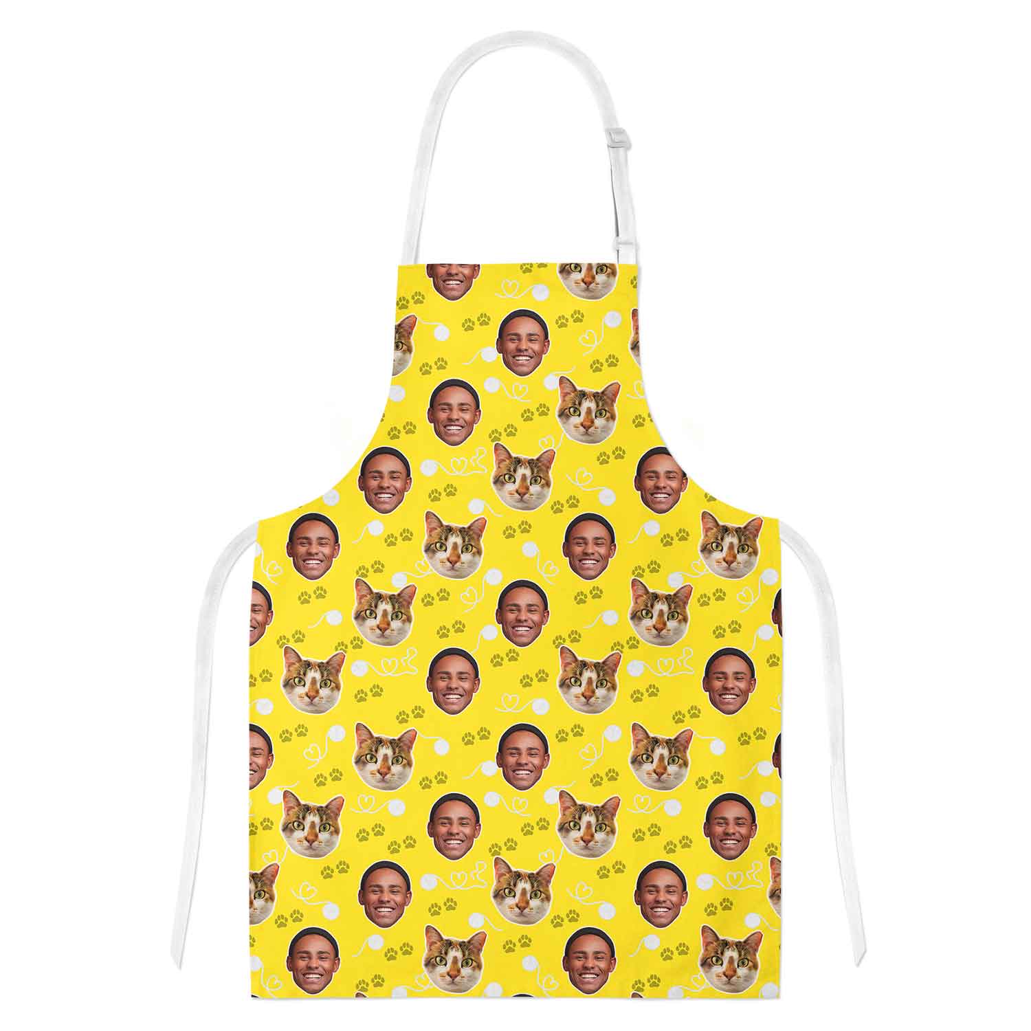 Cat & Owner Face Personalised Apron