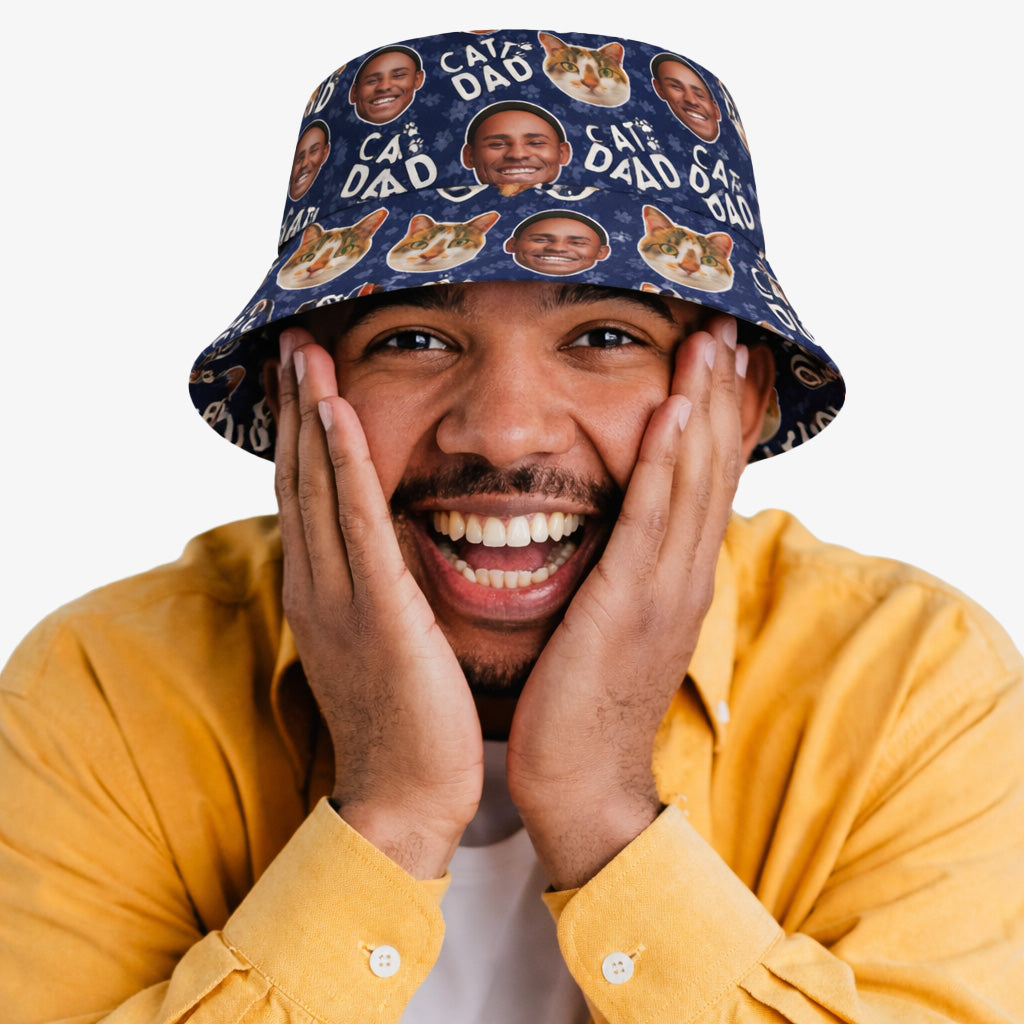 Cat Dad Custom Bucket Hat