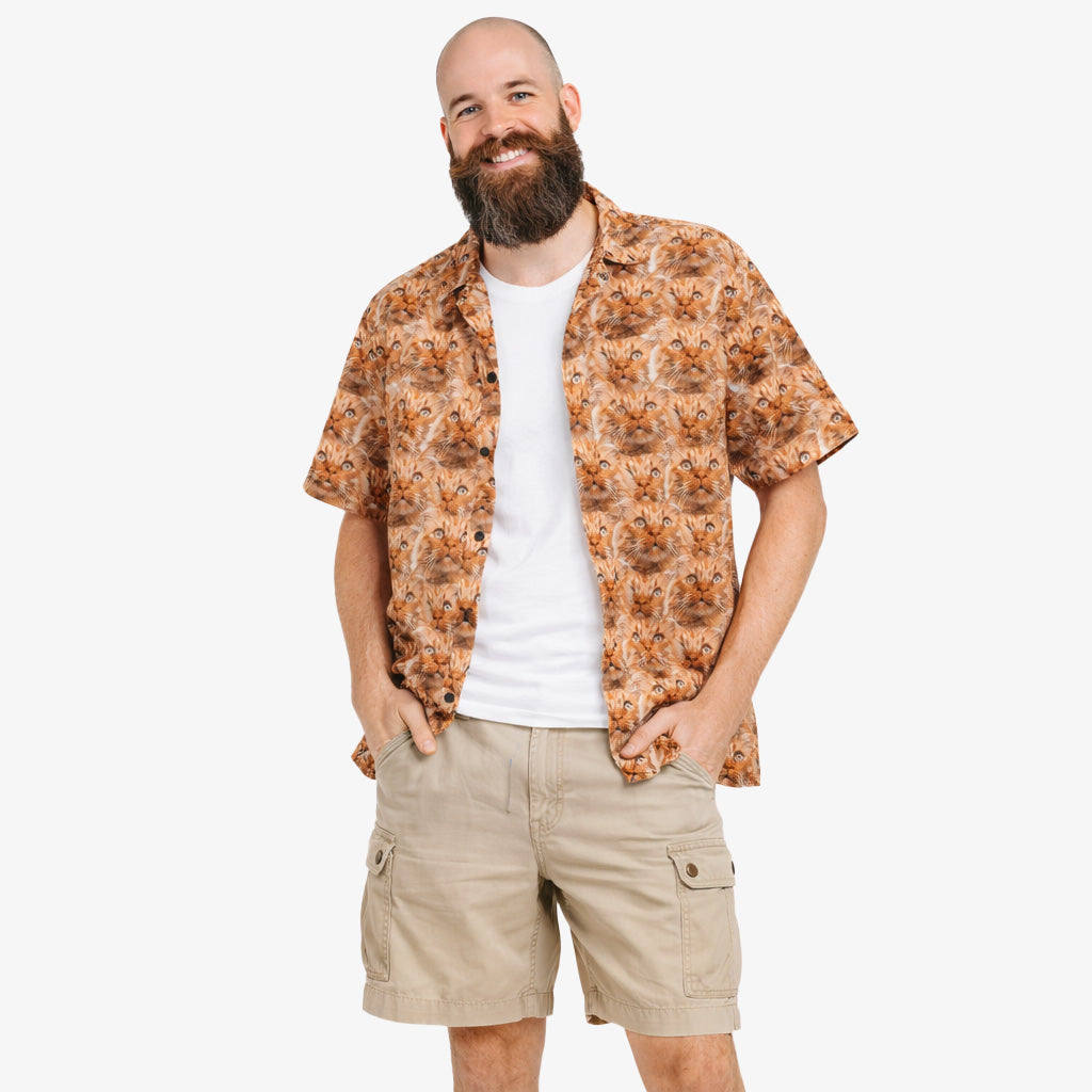 Cat Face Mash Custom Hawaiian Shirt
