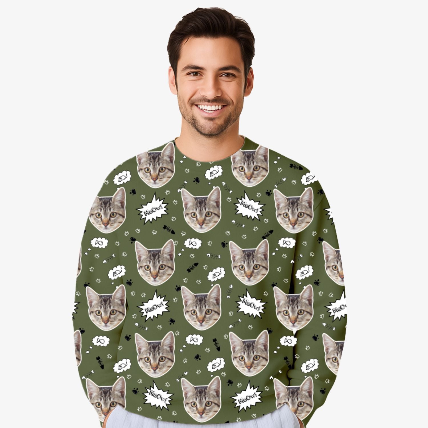 Meow Cat Personalised Sweatshirt