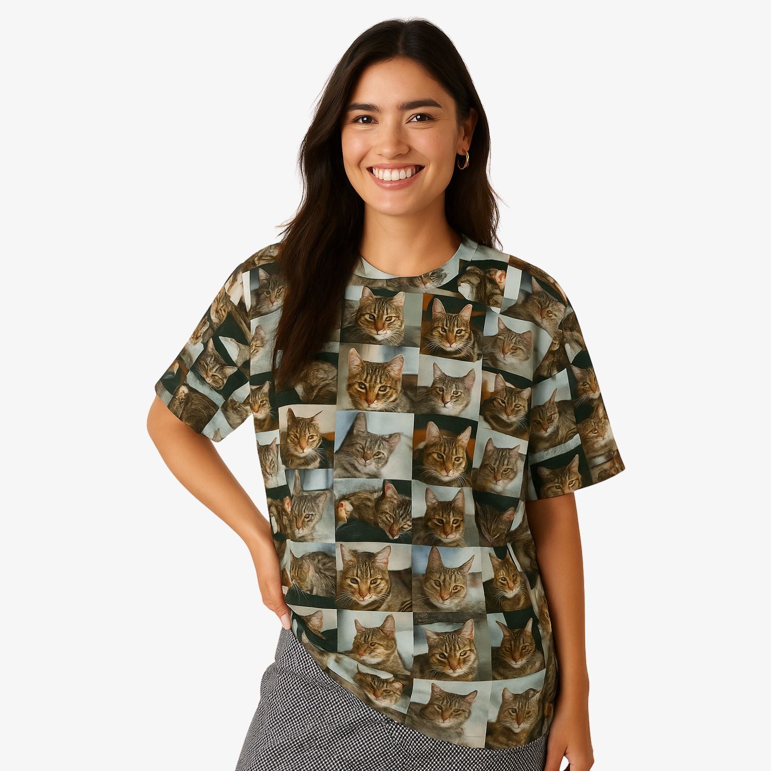Cat Photo Collage Custom T-Shirt