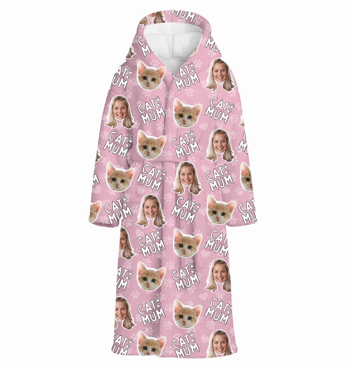 Cat Mum Personalised Dressing Gown
