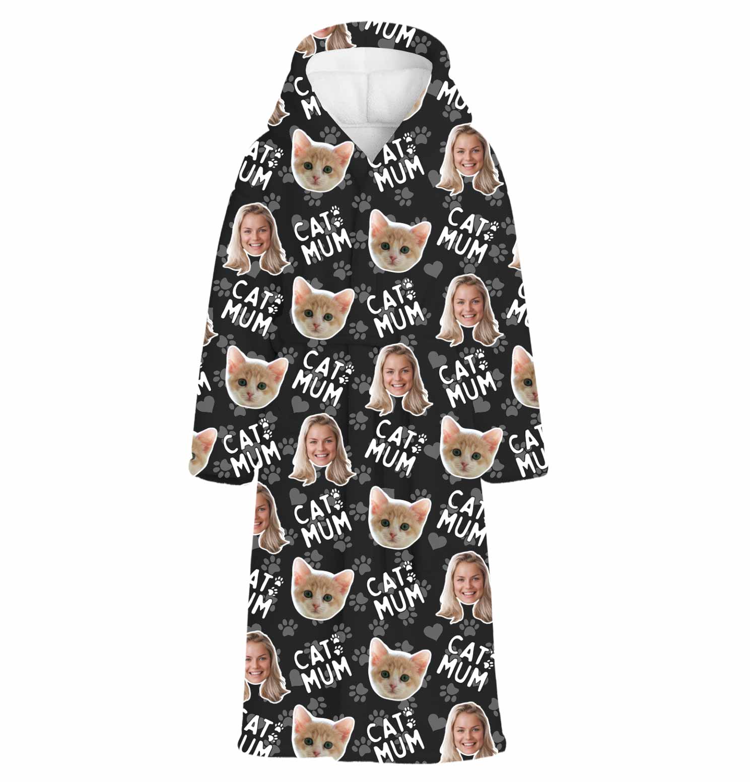 Cat Mum Personalised Dressing Gown