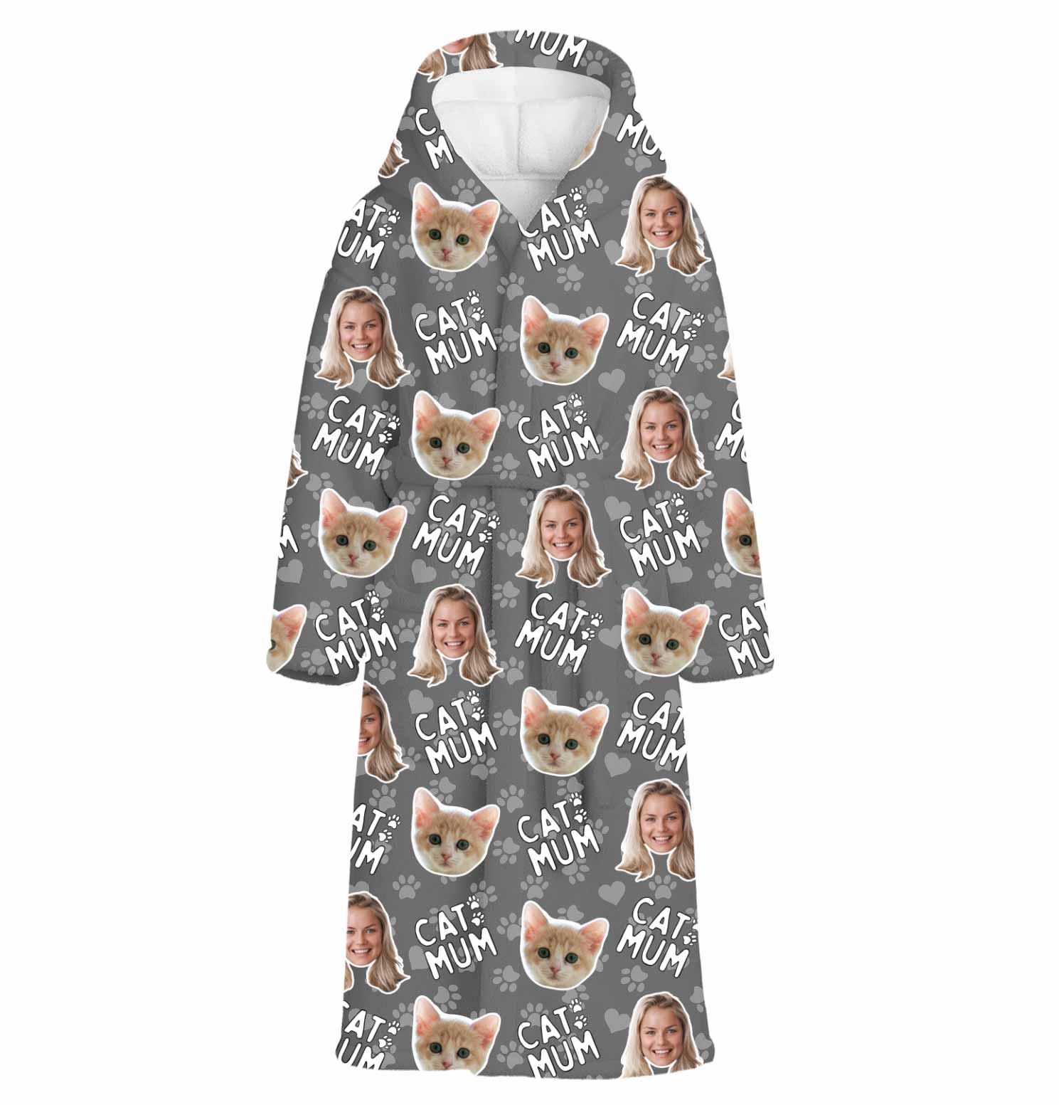 Cat Mum Personalised Dressing Gown
