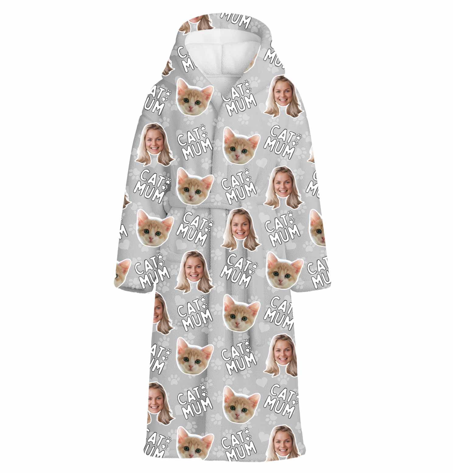 Cat Mum Personalised Dressing Gown