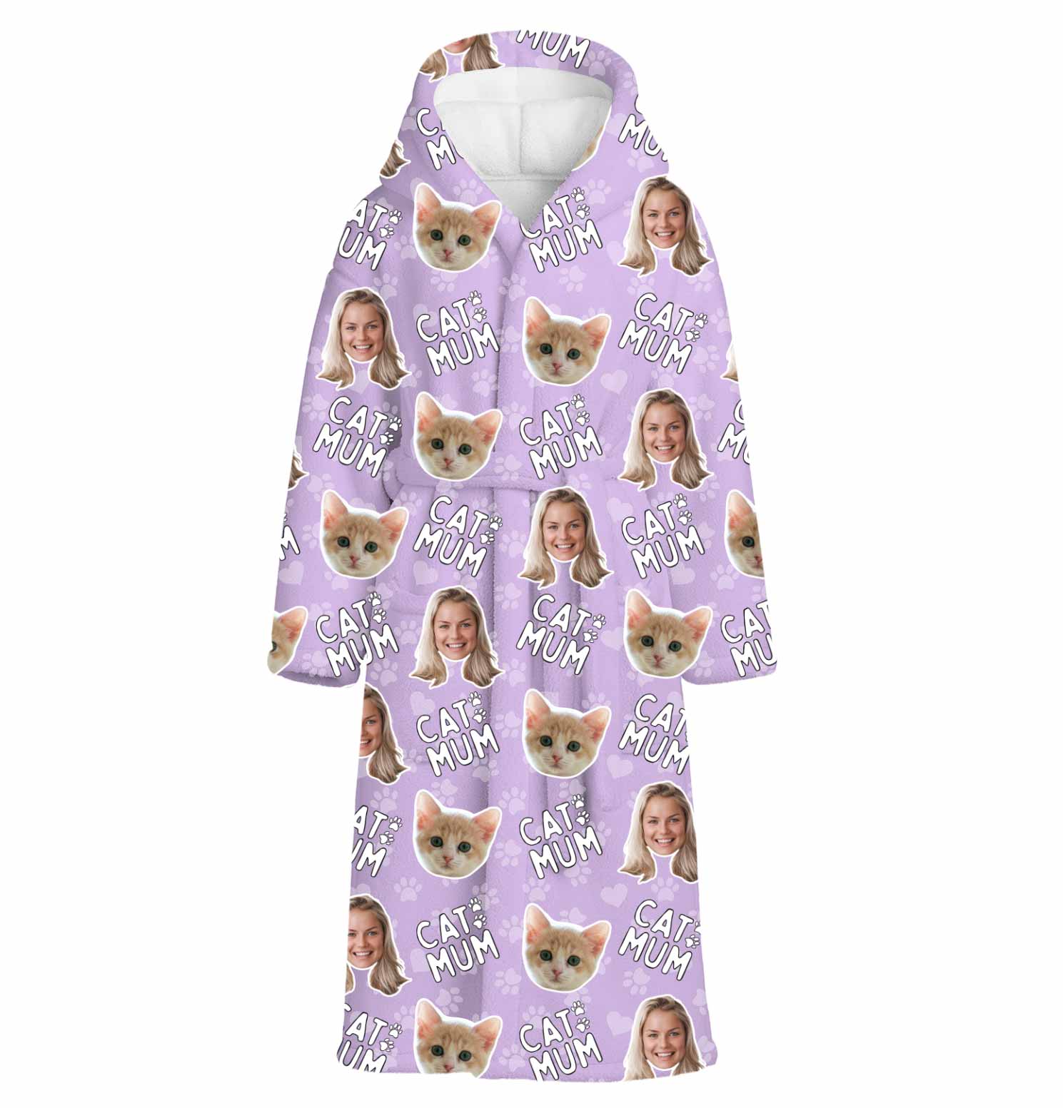 Cat Mum Personalised Dressing Gown