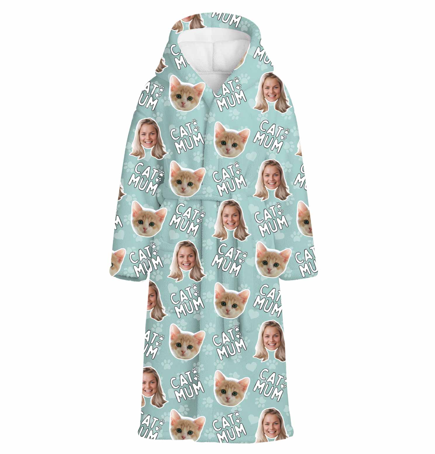 Cat Mum Personalised Dressing Gown