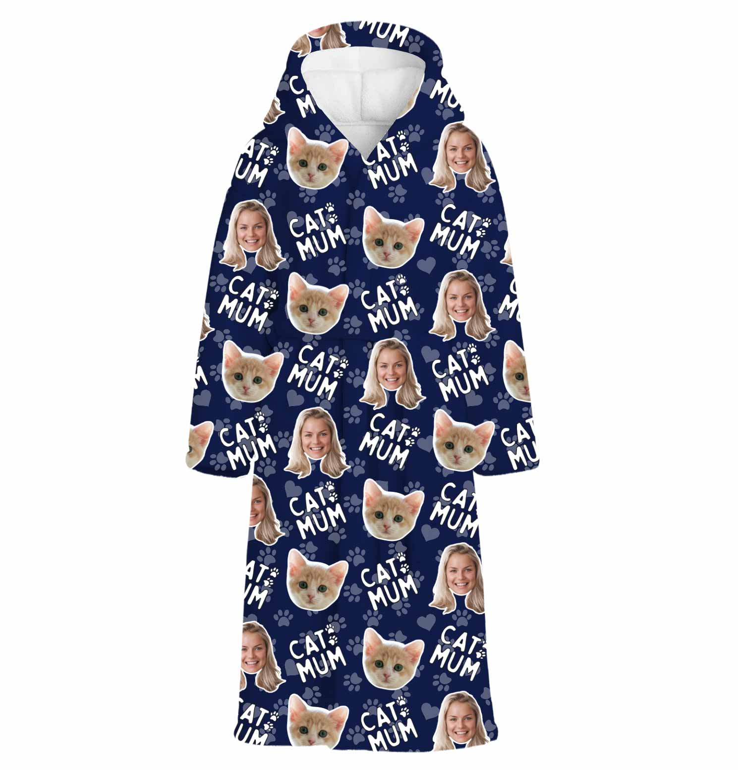 Cat Mum Personalised Dressing Gown