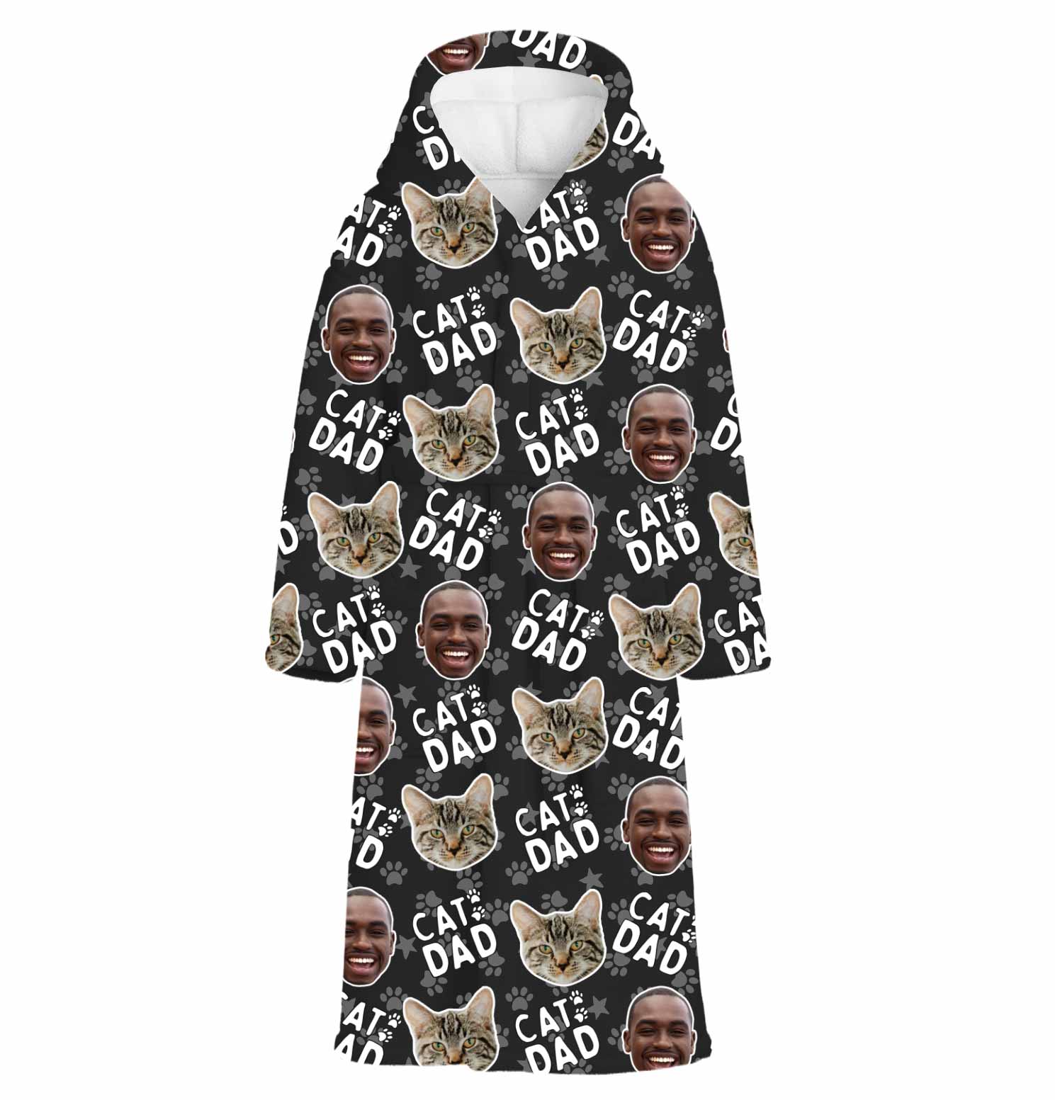 Cat Dad Personalised Dressing Gown