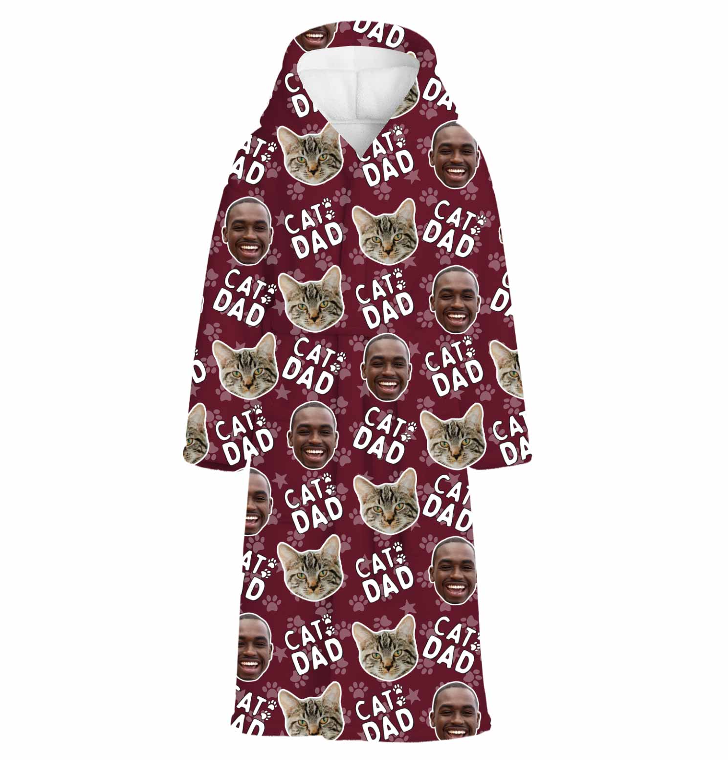 Cat Dad Personalised Dressing Gown
