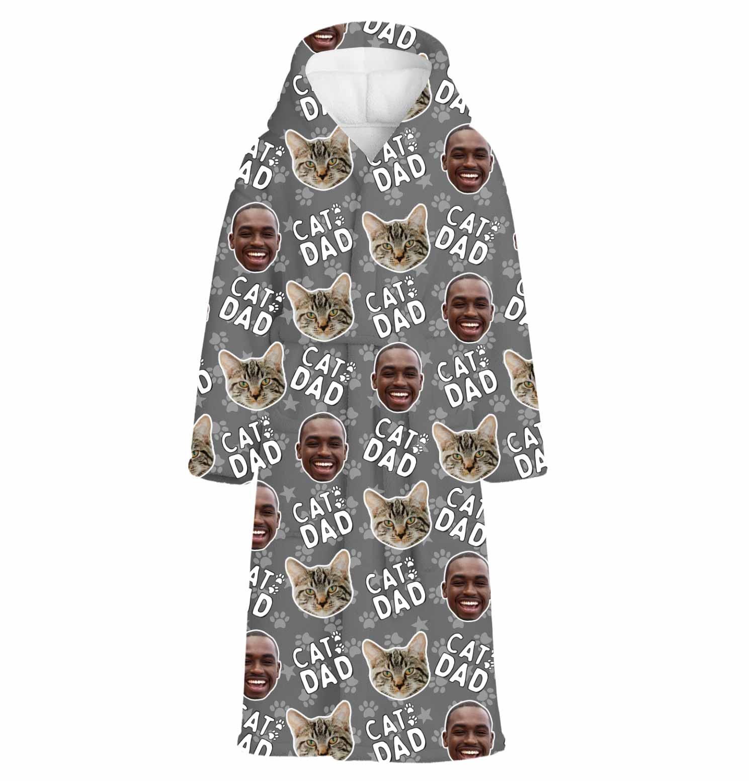 Cat Dad Personalised Dressing Gown