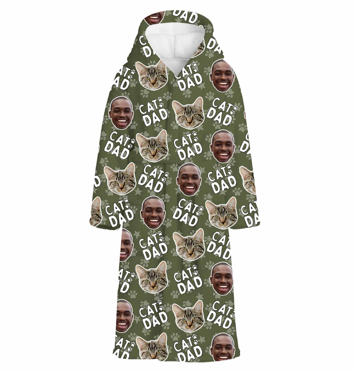 Cat Dad Personalised Dressing Gown
