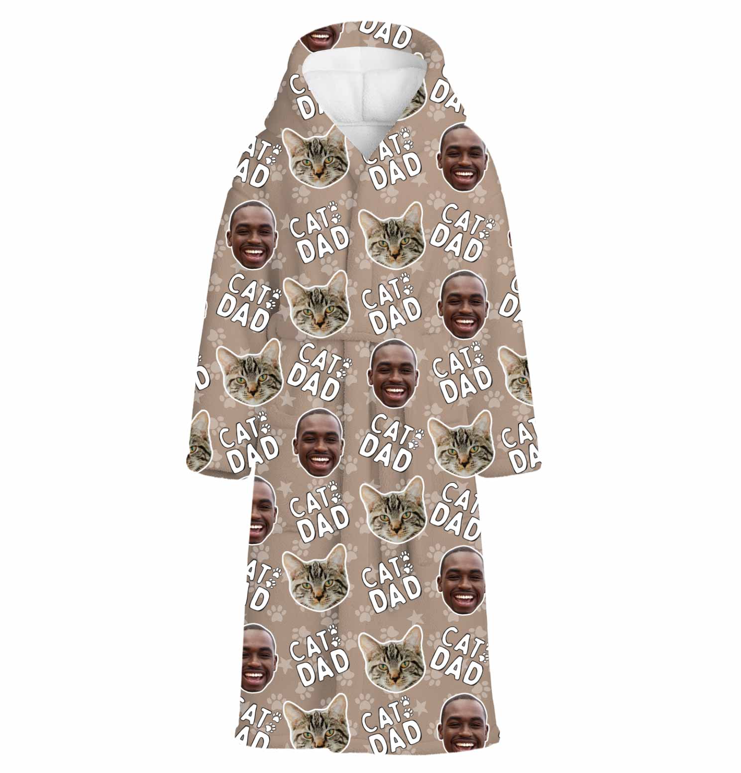 Cat Dad Personalised Dressing Gown