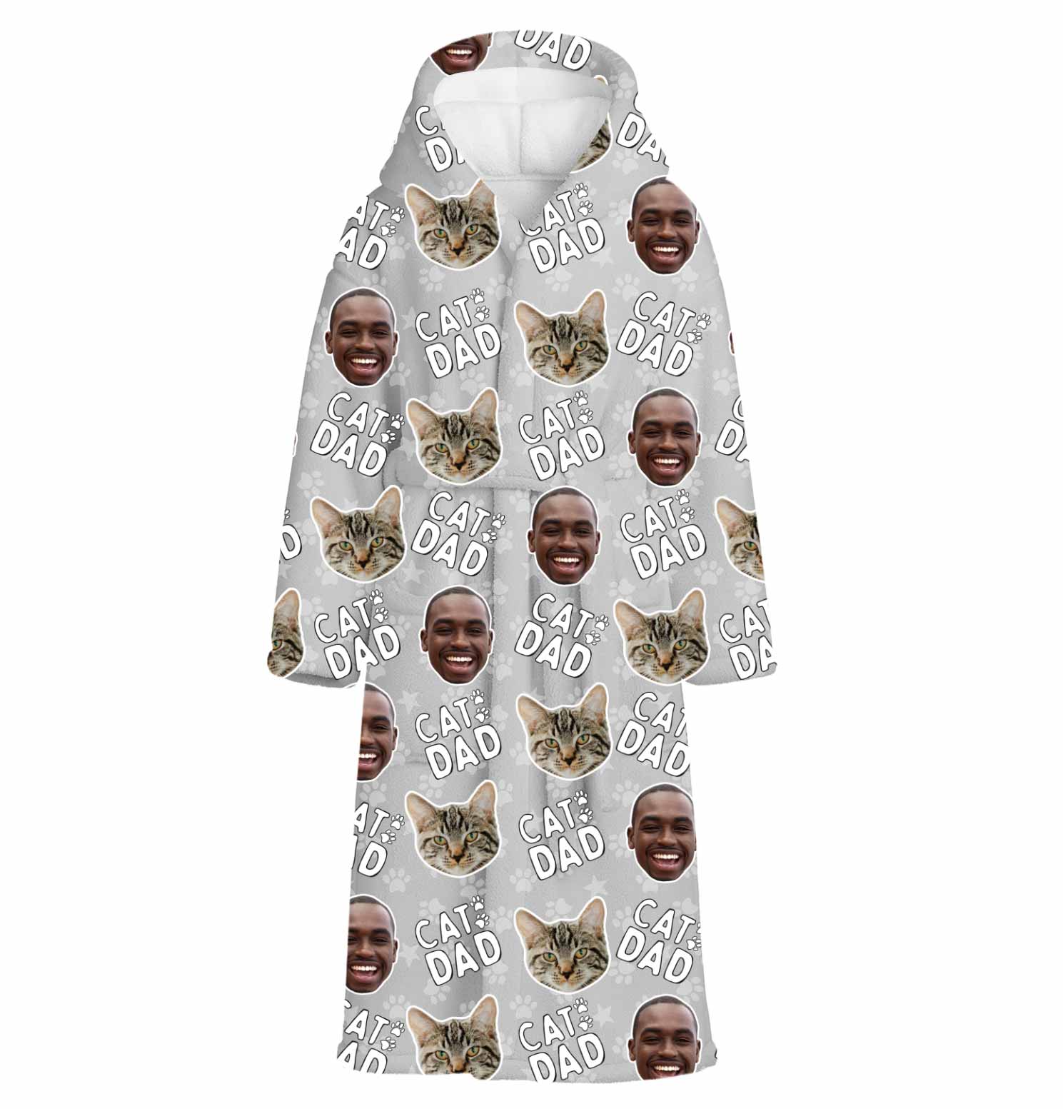 Cat Dad Personalised Dressing Gown