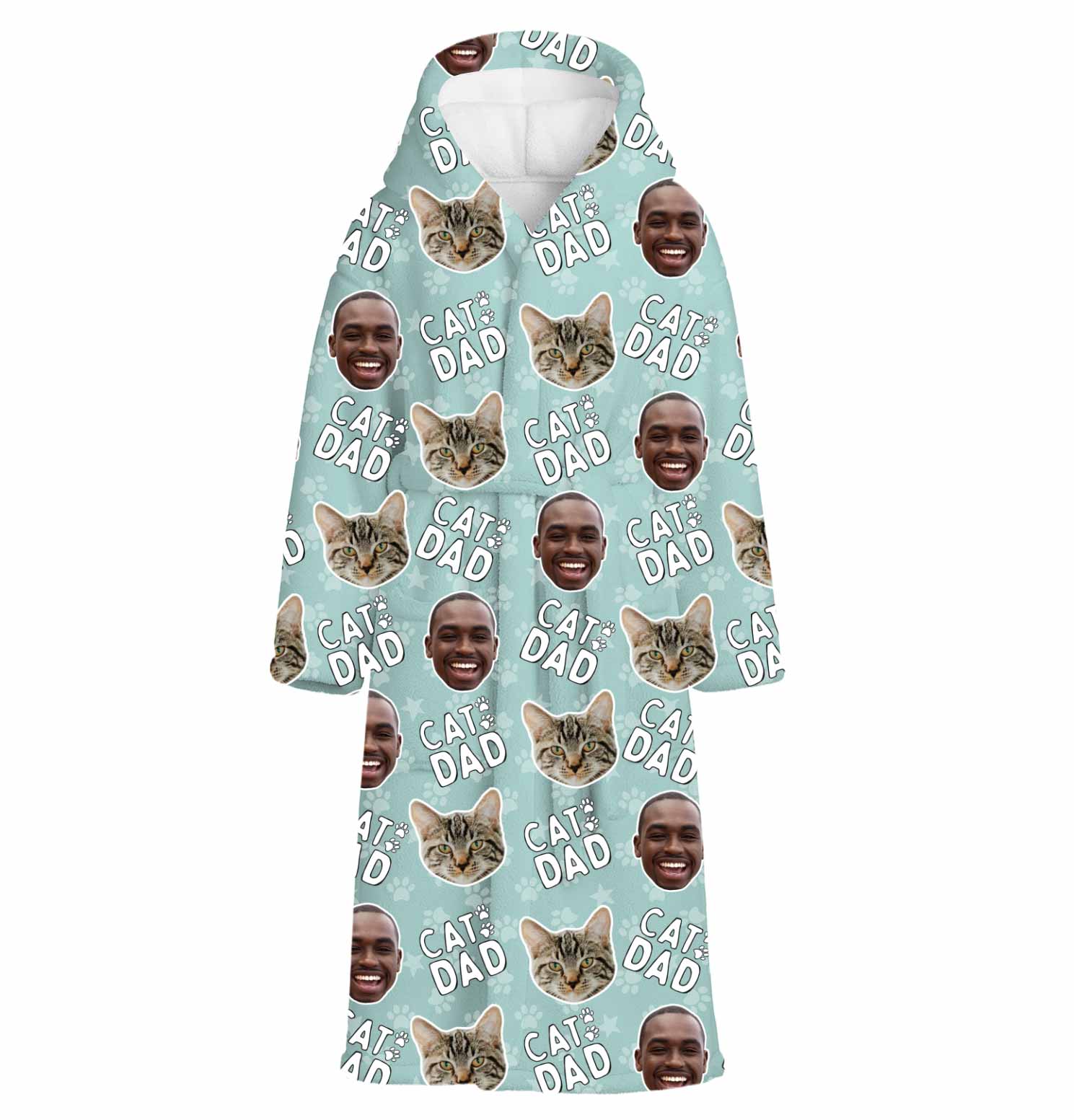 Cat Dad Personalised Dressing Gown