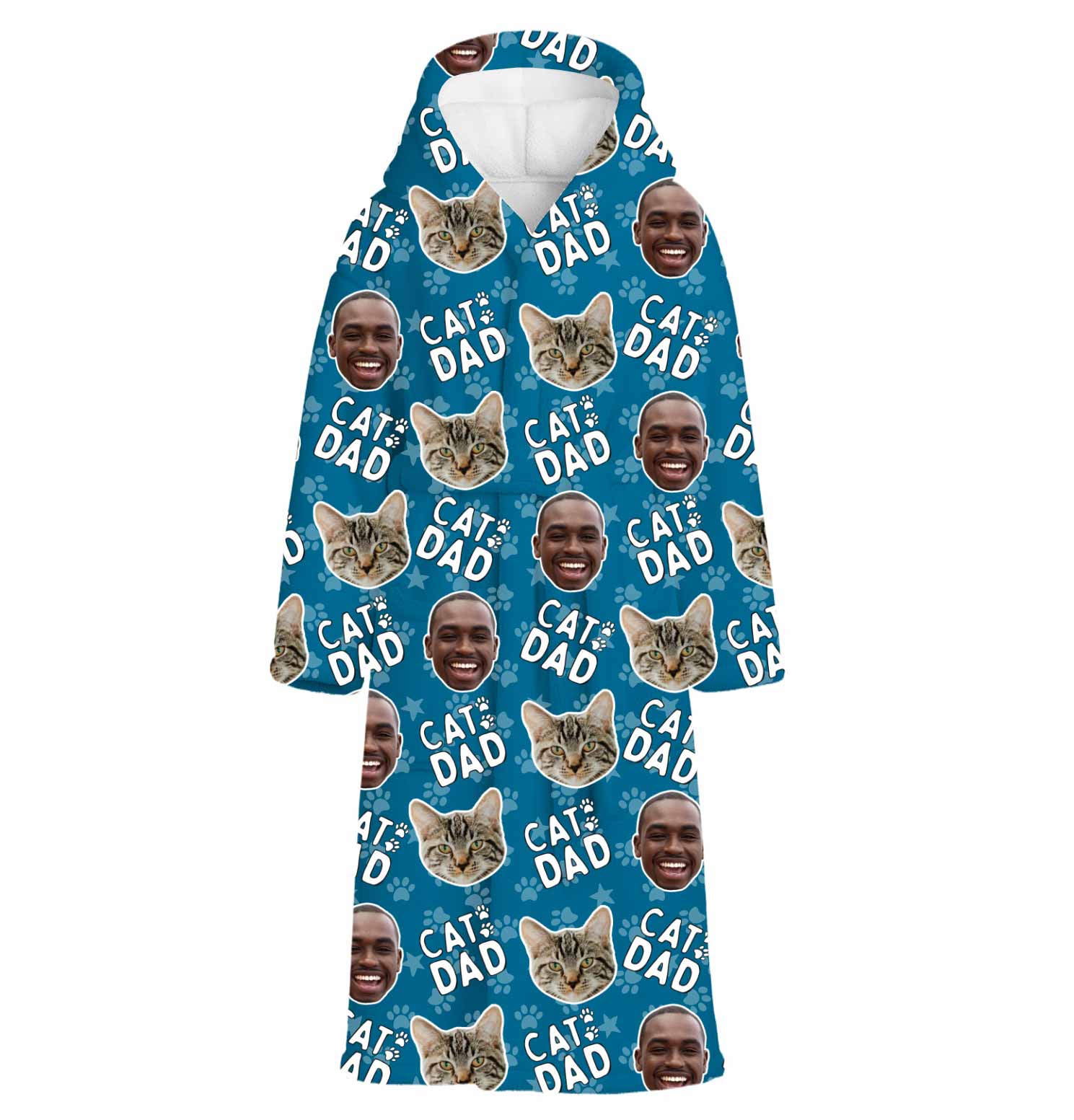 Cat Dad Personalised Dressing Gown