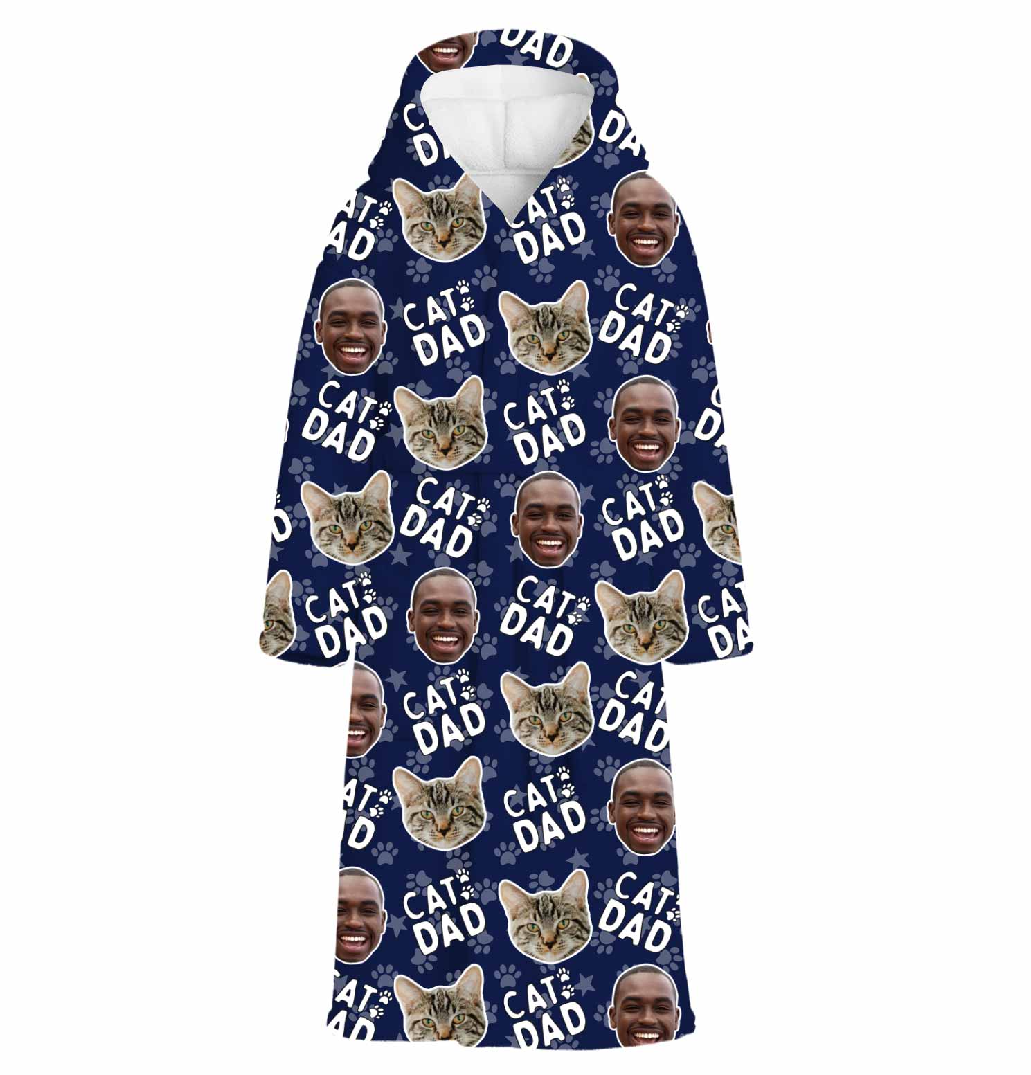 Cat Dad Personalised Dressing Gown