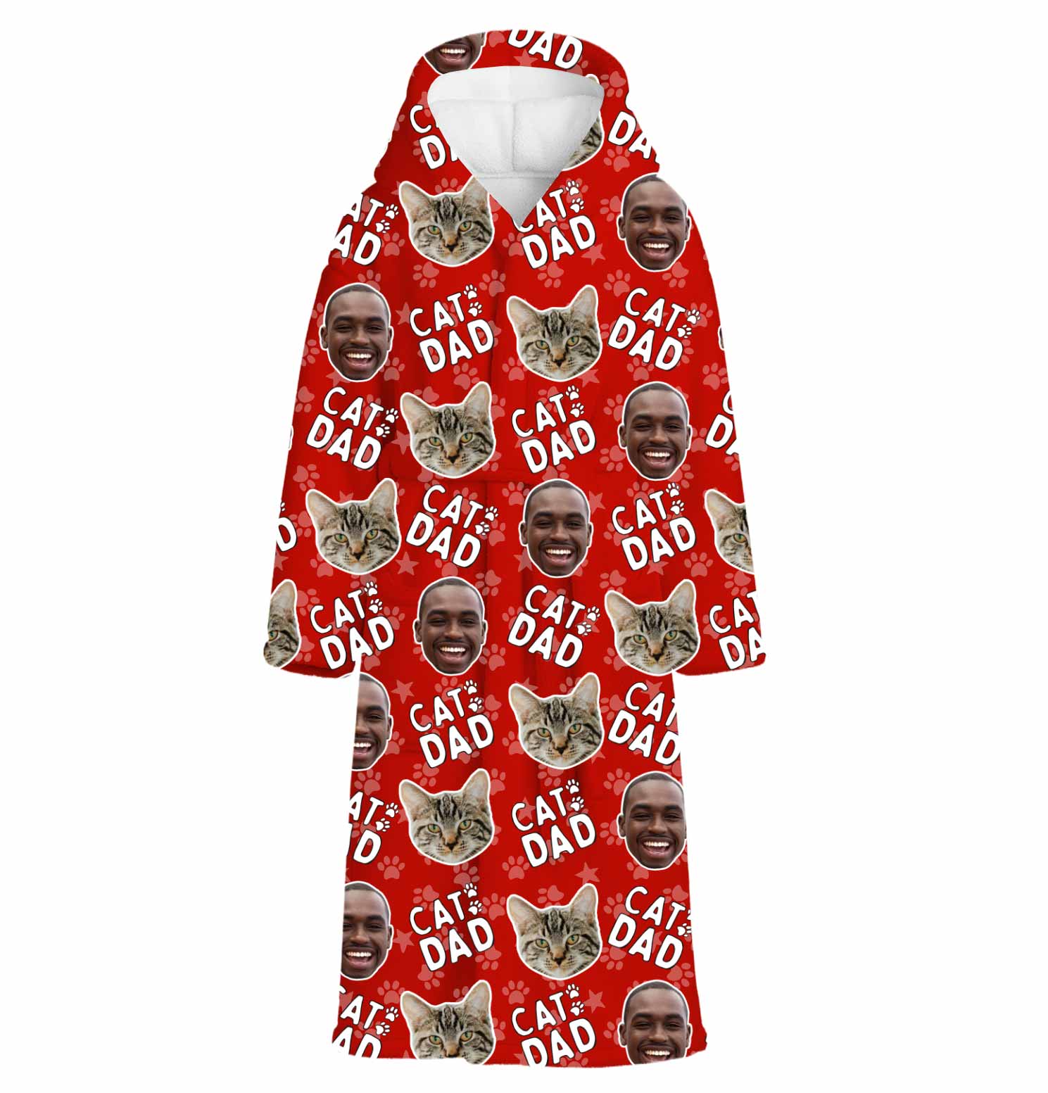 Cat Dad Personalised Dressing Gown