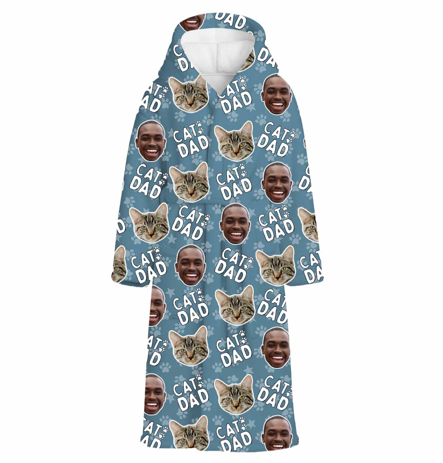 Cat Dad Personalised Dressing Gown