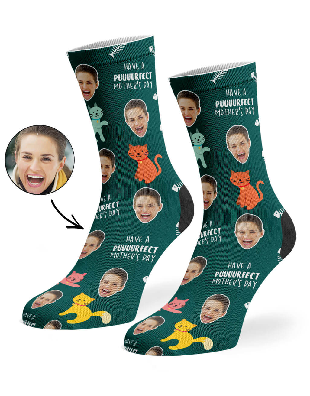 Purrfect Mother's Day Photo Socks