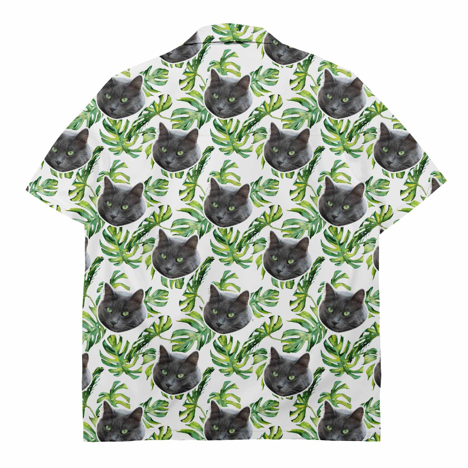 Your Cat Tropical Leaf Custom Hawaiian Shirt