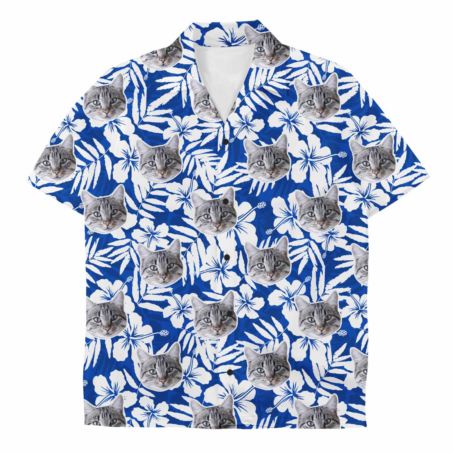 Your Cat Blue Custom Hawaiian Shirt