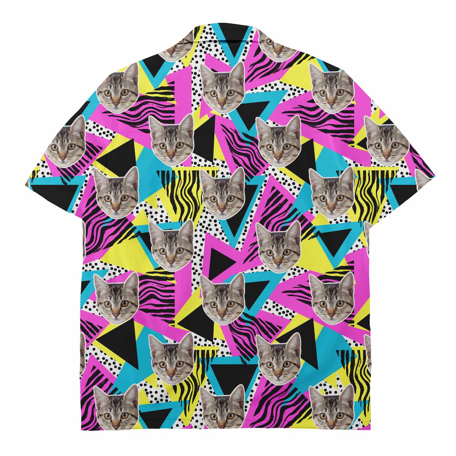 Your Cat Retro Triangles Custom Hawaiian Shirt