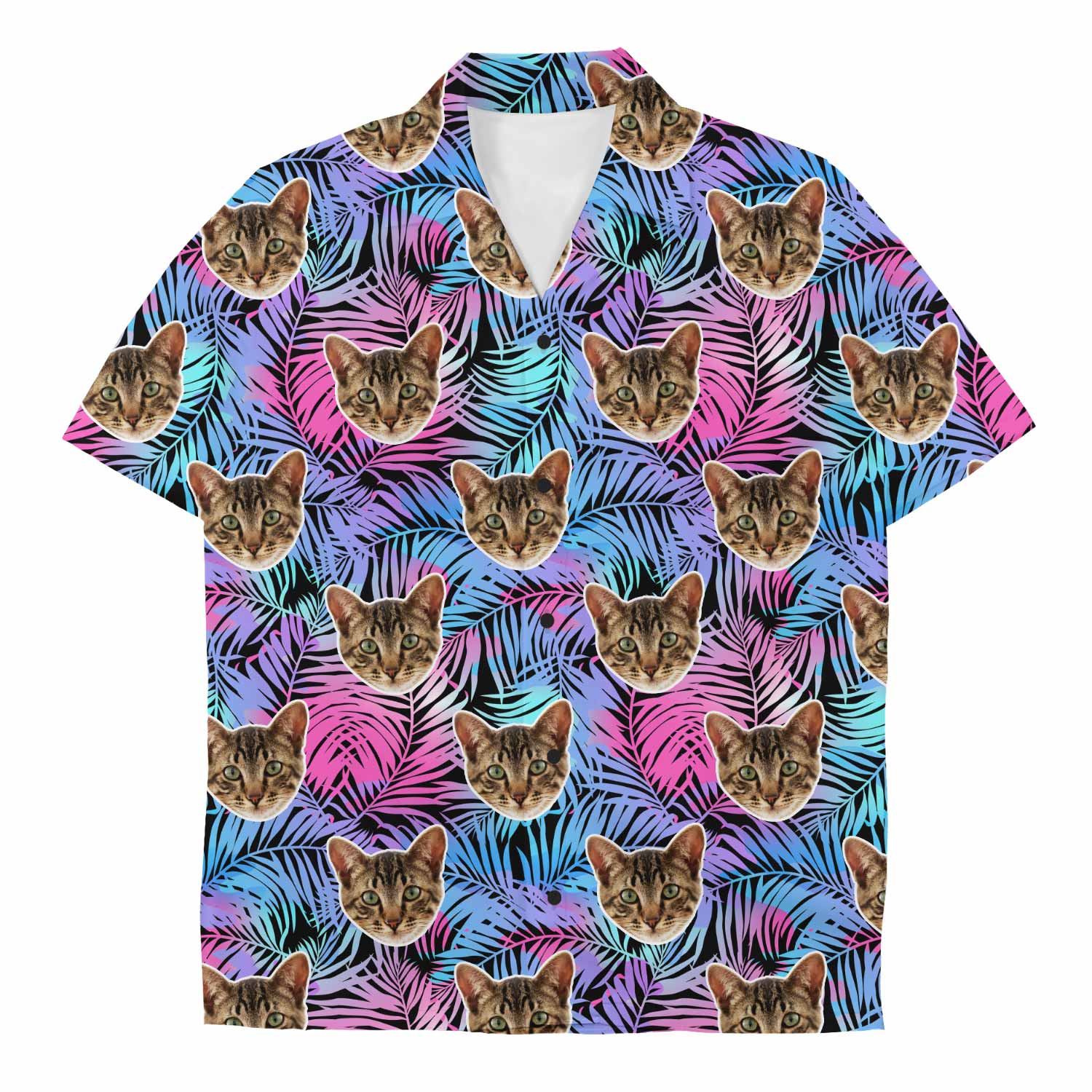Your Cat Neon Tropical Custom Hawaiian Shirt