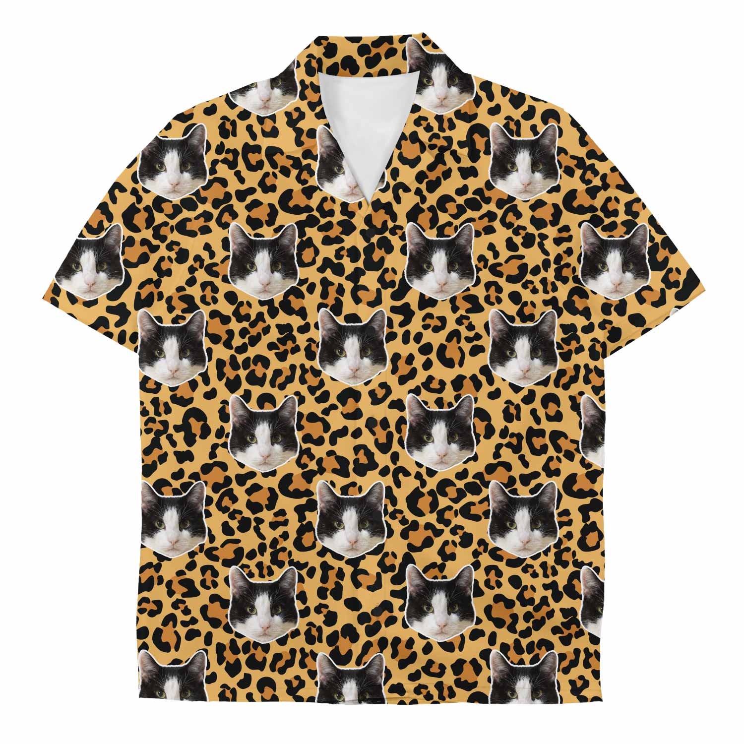 Your Cat Leopard Print Hawaiian Shirt
