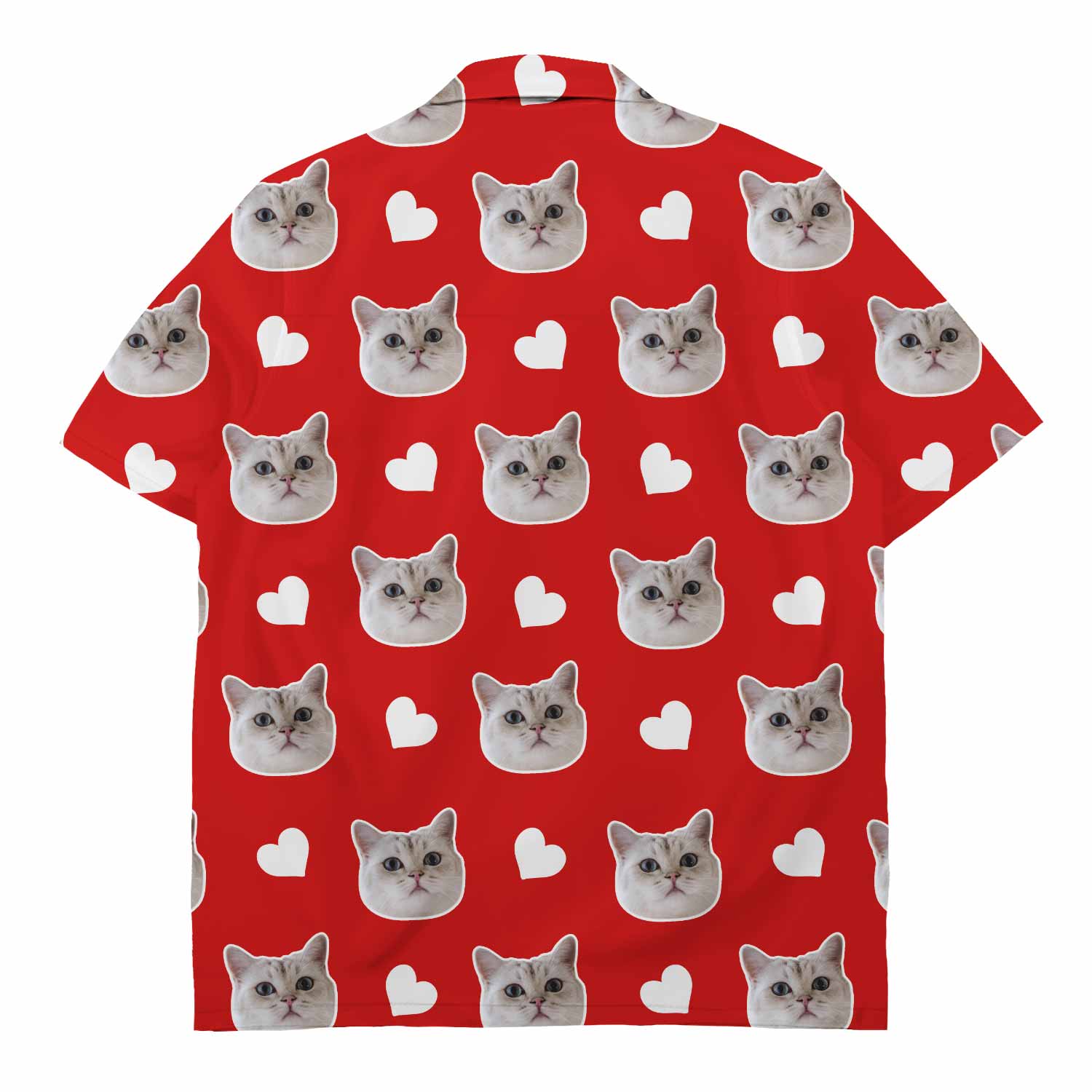Your Cat White Hearts Hawaiian Shirt