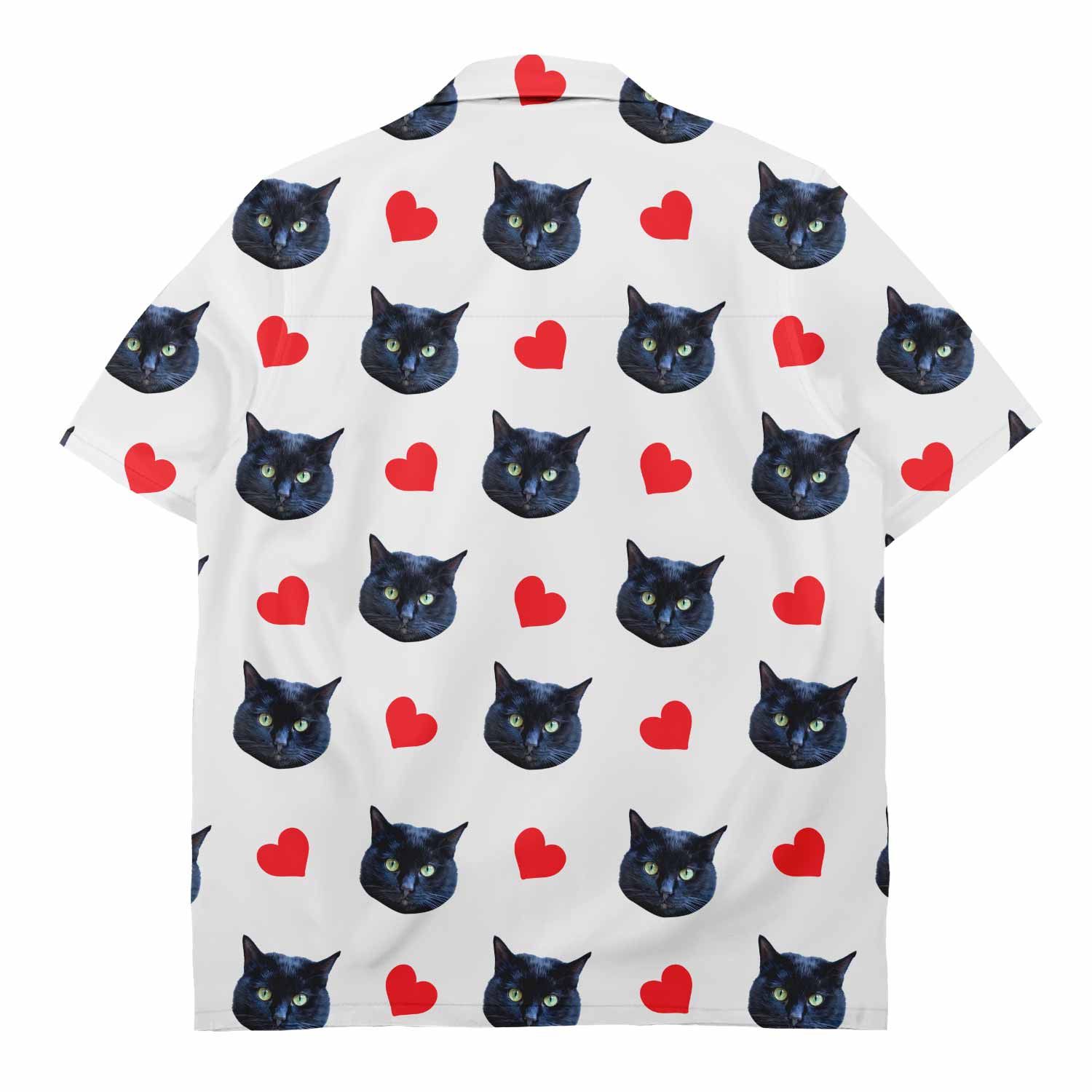 Your Cat Red Hearts Custom Hawaiian Shirt