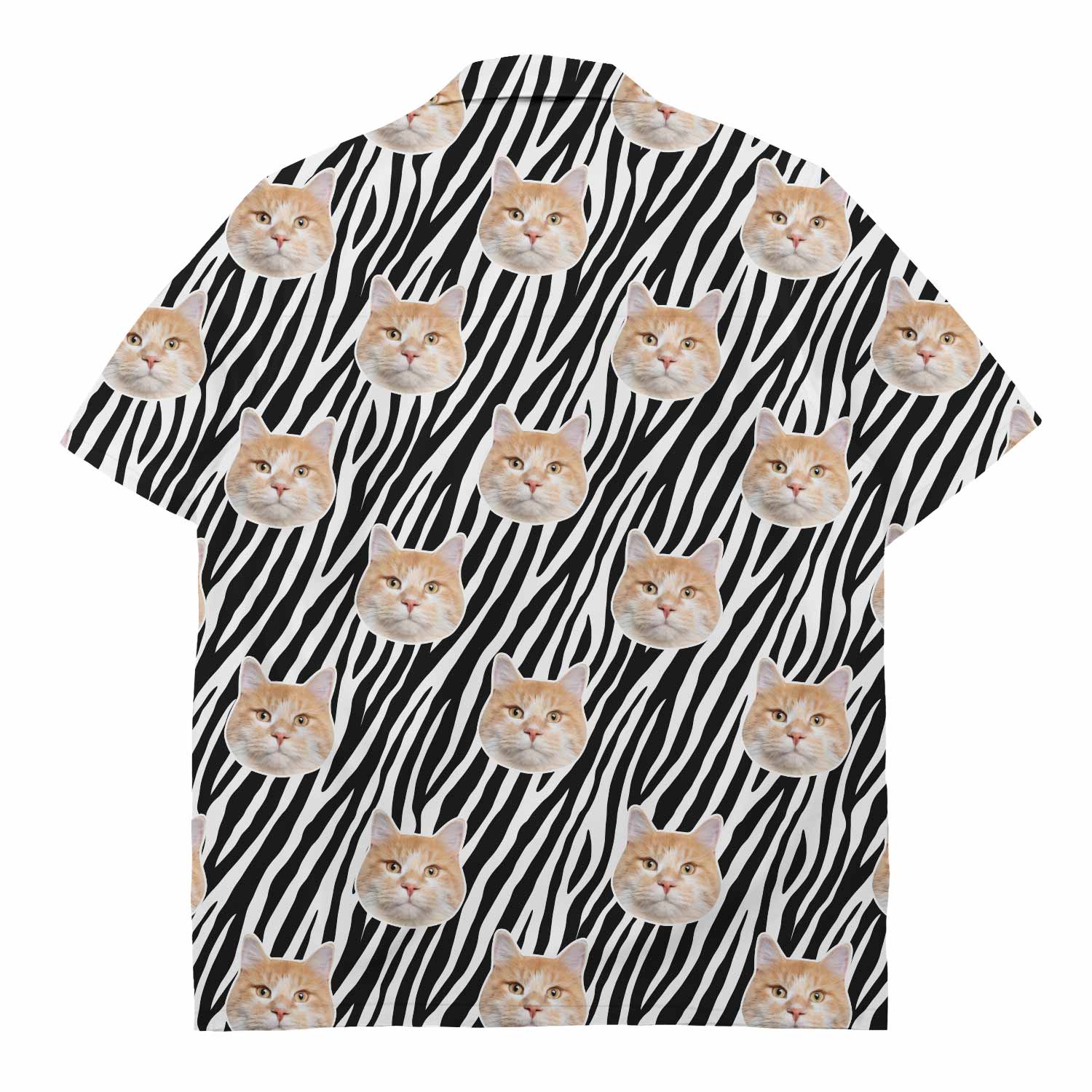 Your Cat Zebra Print Custom Hawaiian Shirt