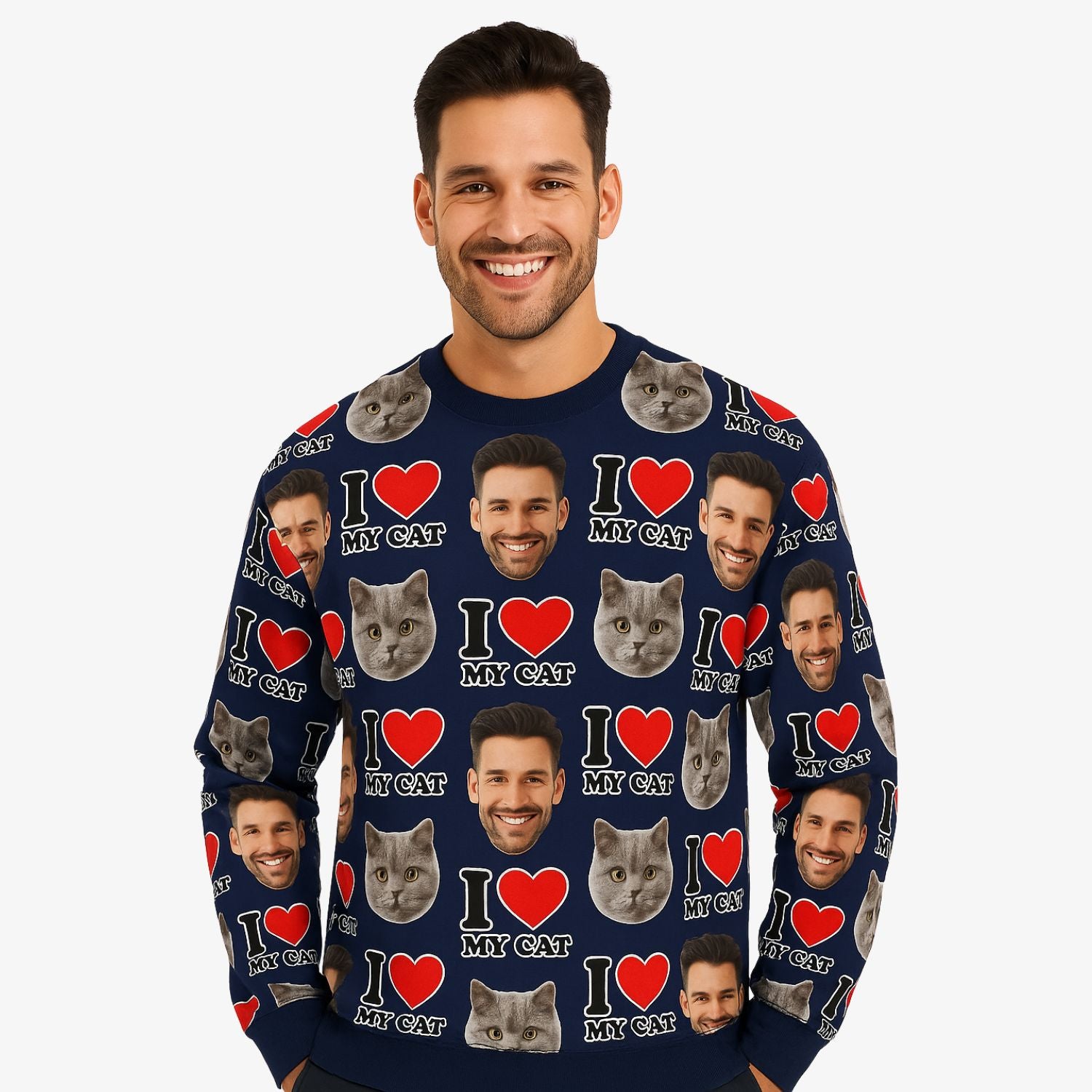 I Heart My Cat Personalised Sweatshirt