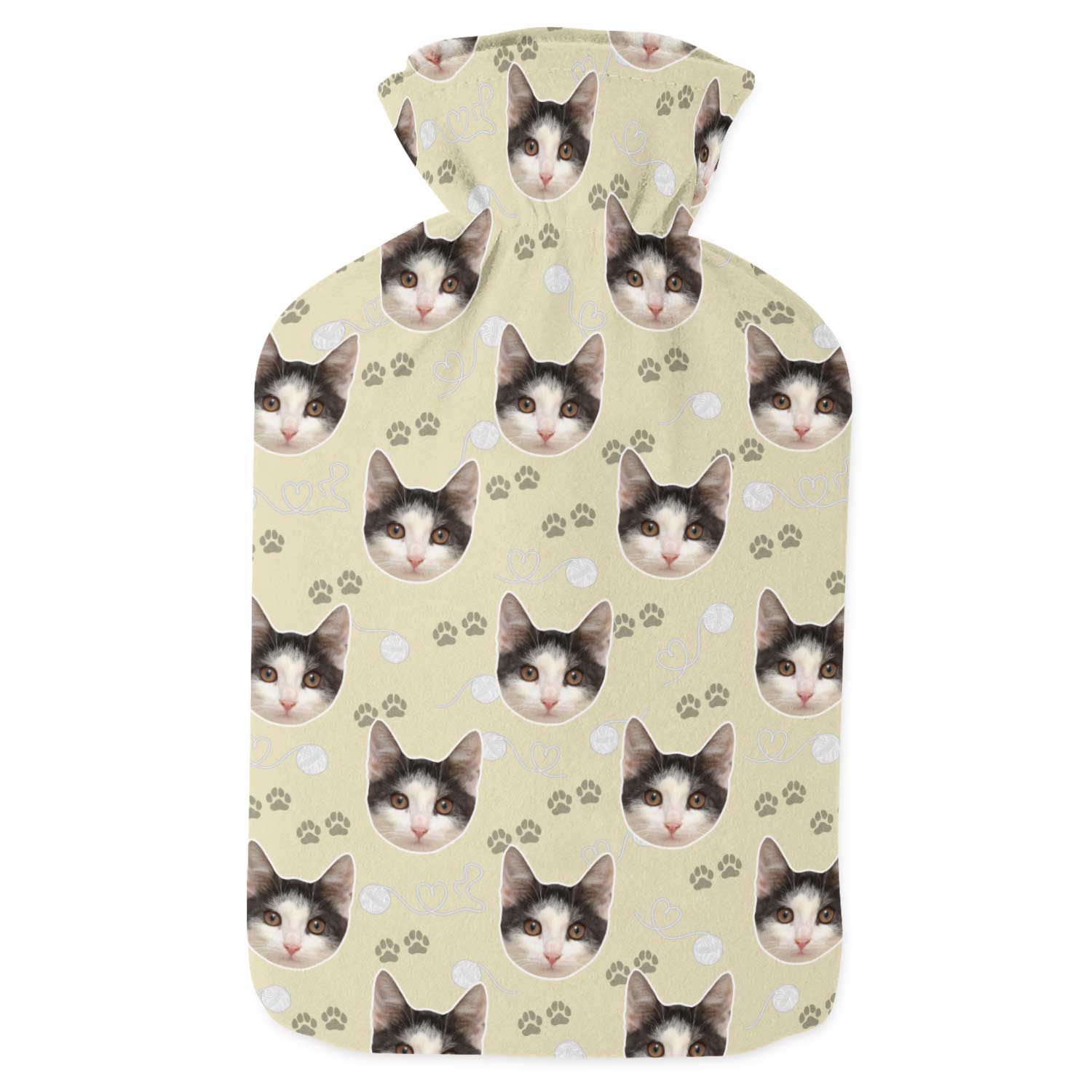 Your Cat Paw Prints Hot Water Bottle